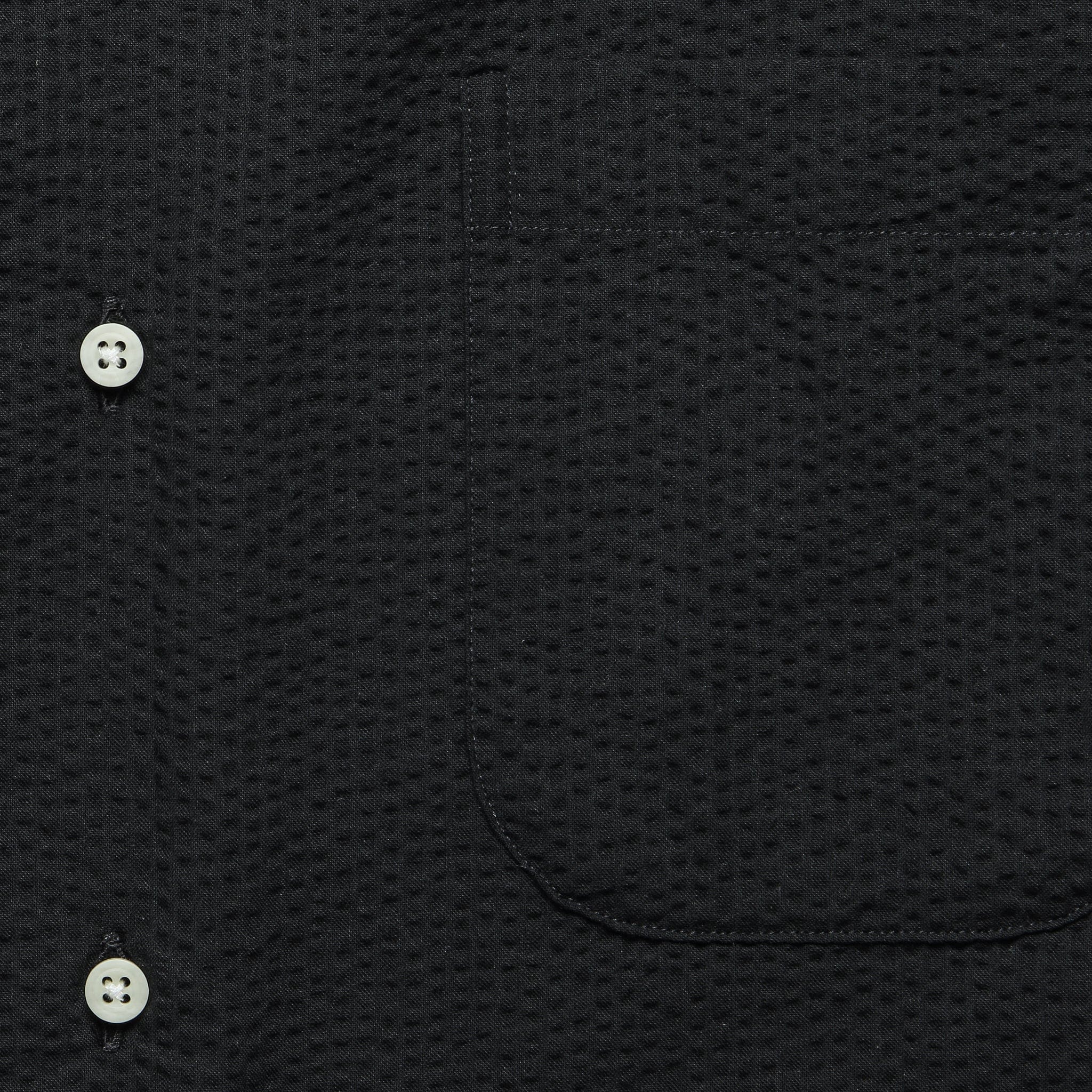 Seersucker Guayabera Shirt - Black - Image 3