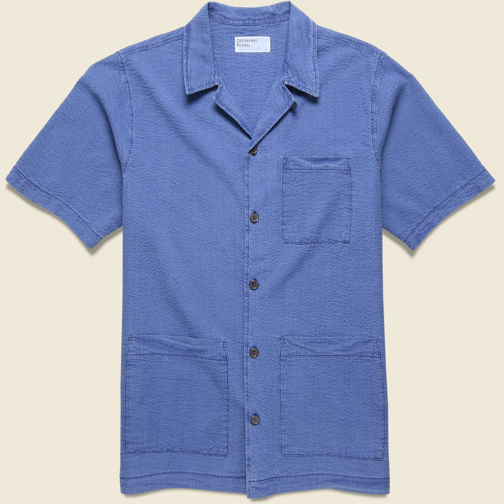 Seersucker Island Shirt - Indigo