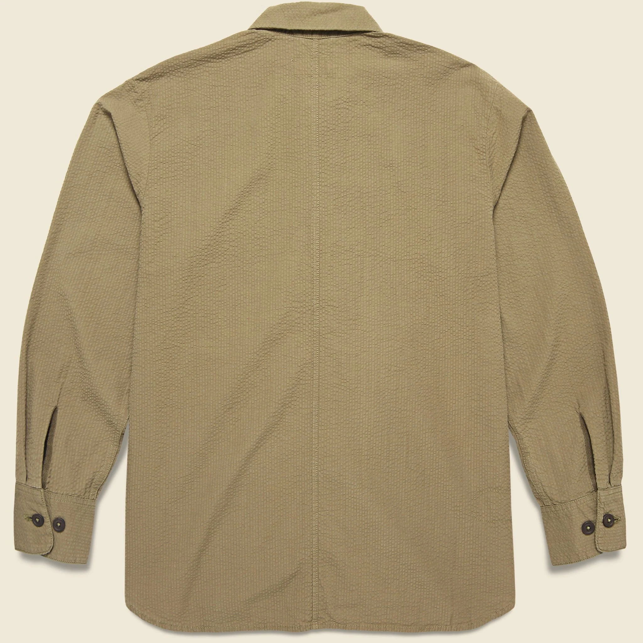 Seersucker Travail Shirt - Olive - Image 2