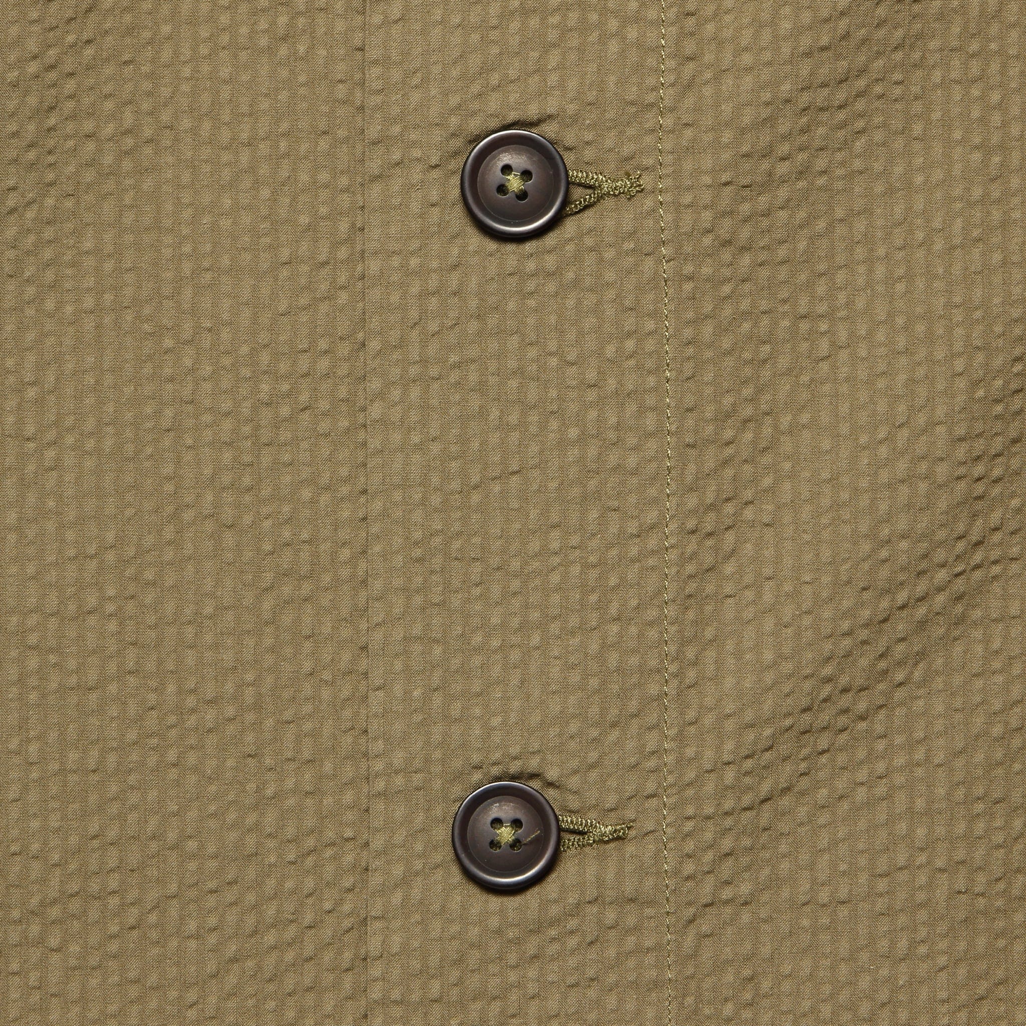 Seersucker Travail Shirt - Olive - Image 3