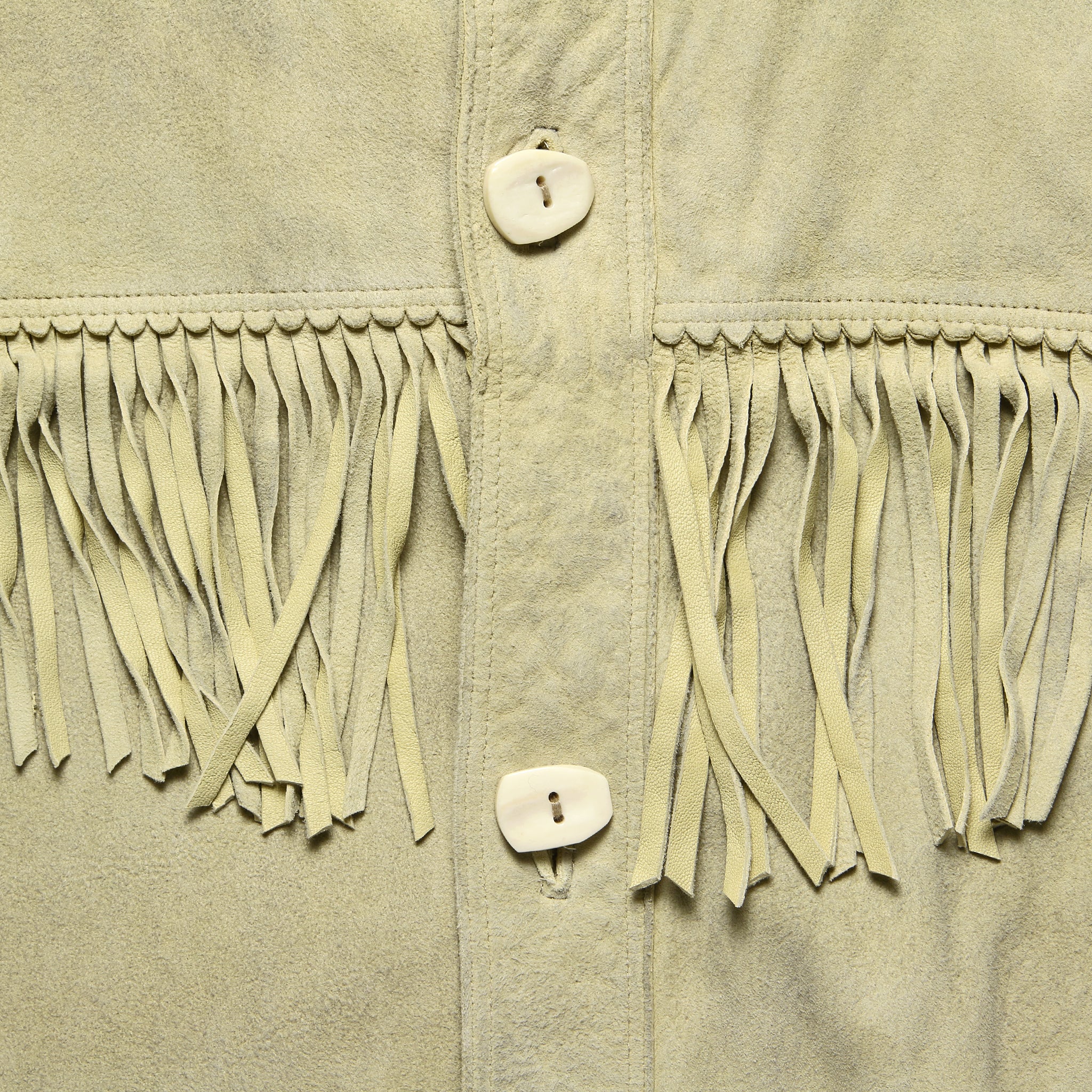 Fringe Suede Jacket - Bone - Image 3