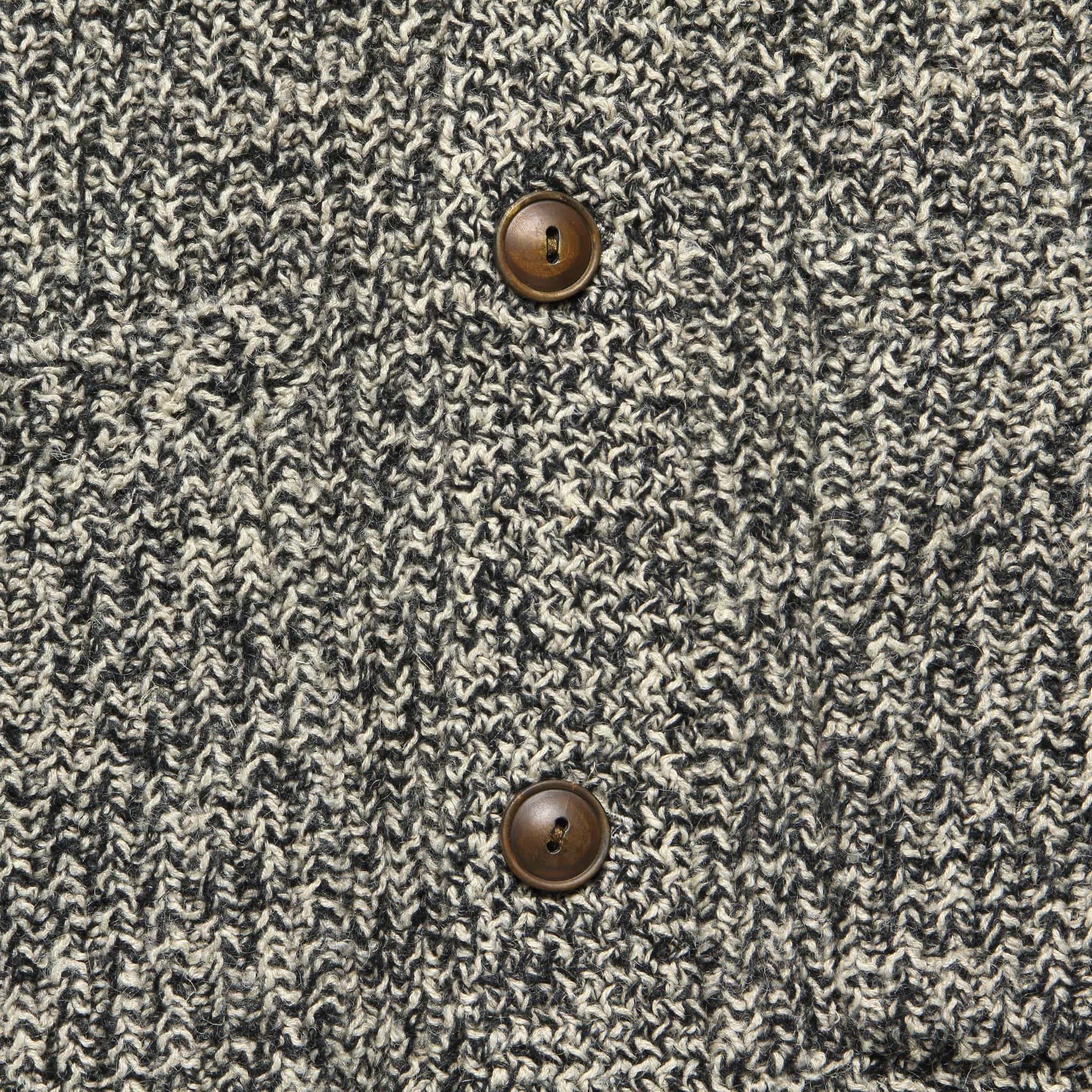 Shawl Cardigan - Charcoal/Vintage Cream - Image 3
