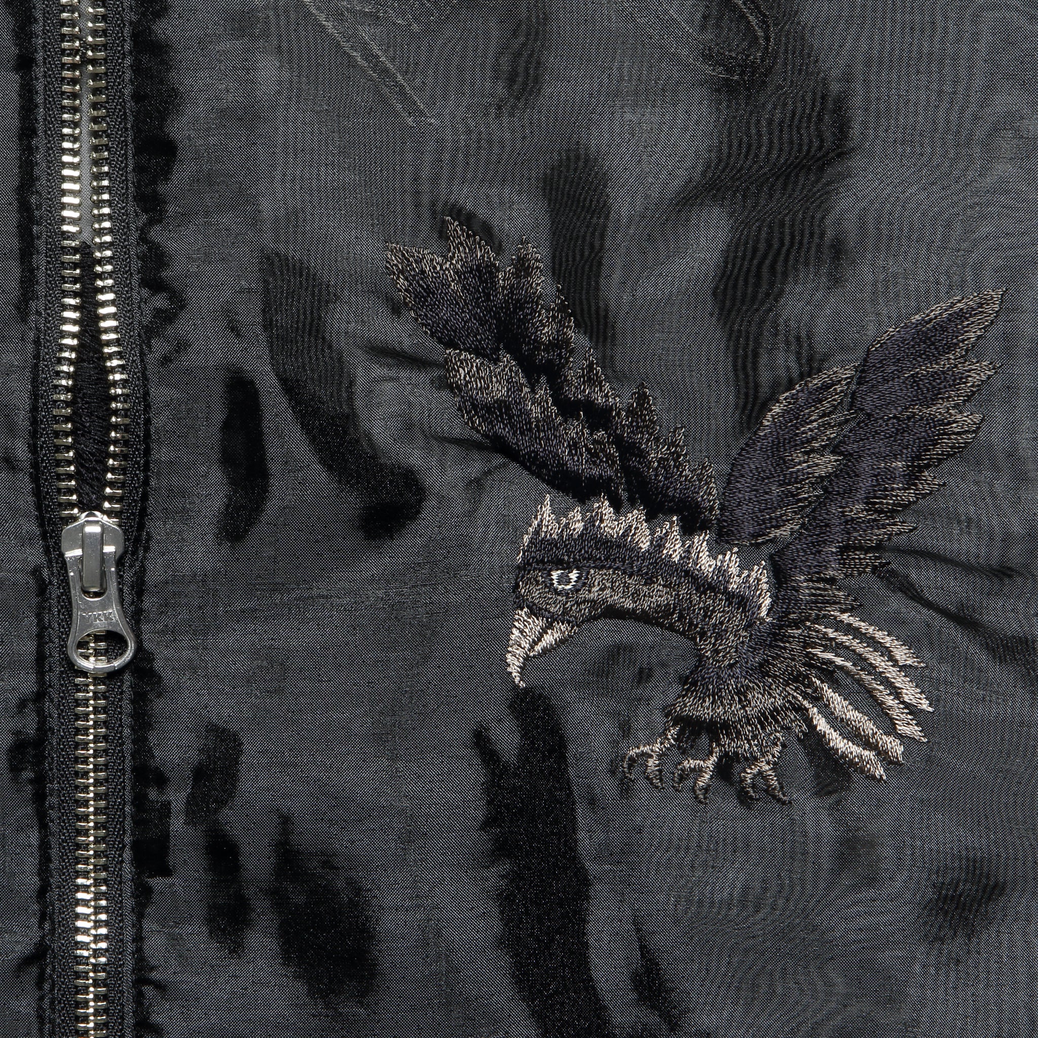 Sheer Pearl Raven & Skull Souvenir Jacket - Black - Image 3