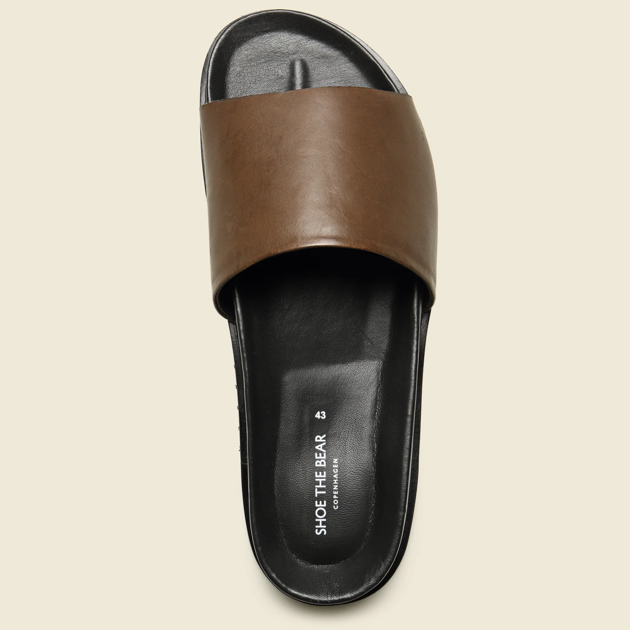 Augustin Leather Slide - Brown - Image 2