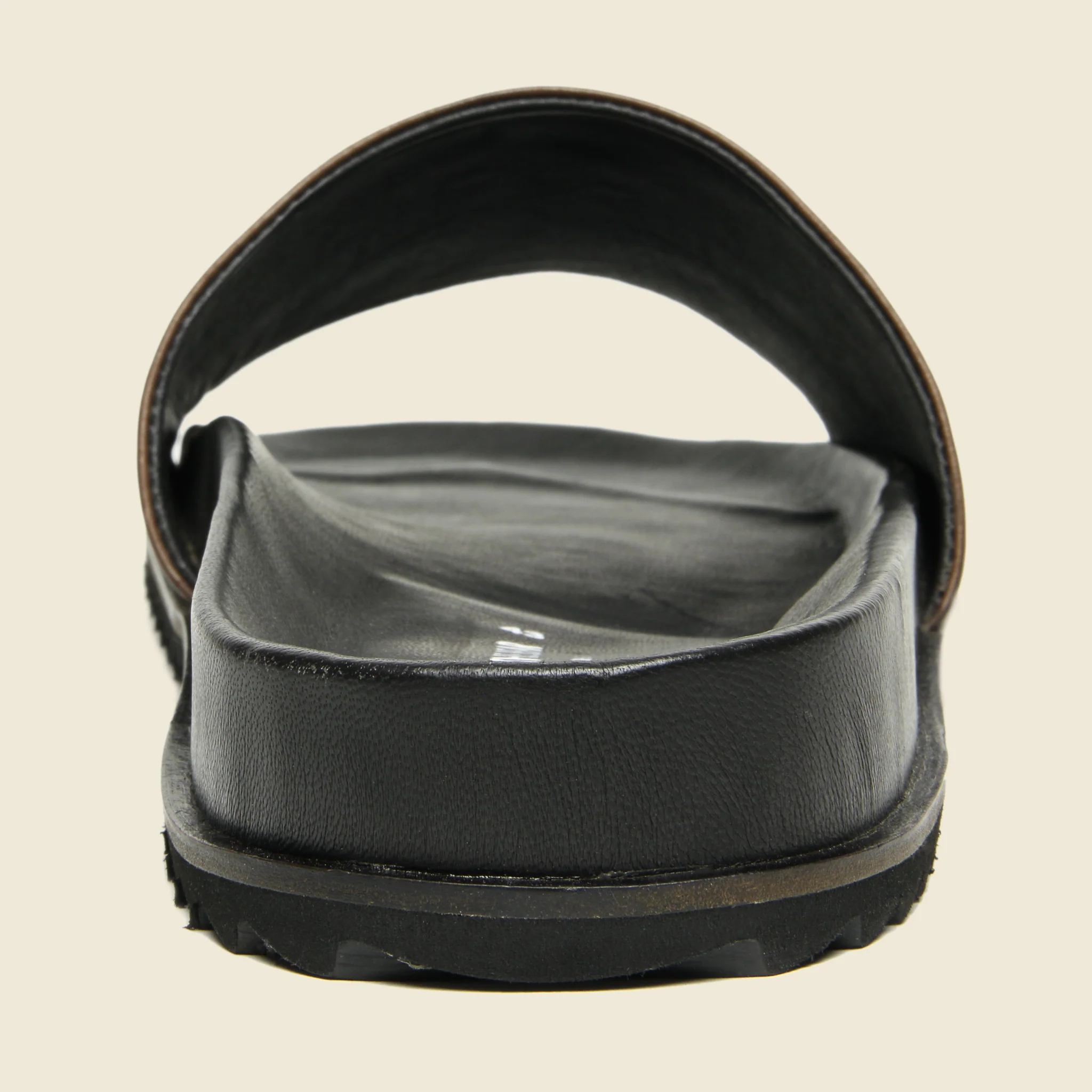 Augustin Leather Slide - Brown - Image 3