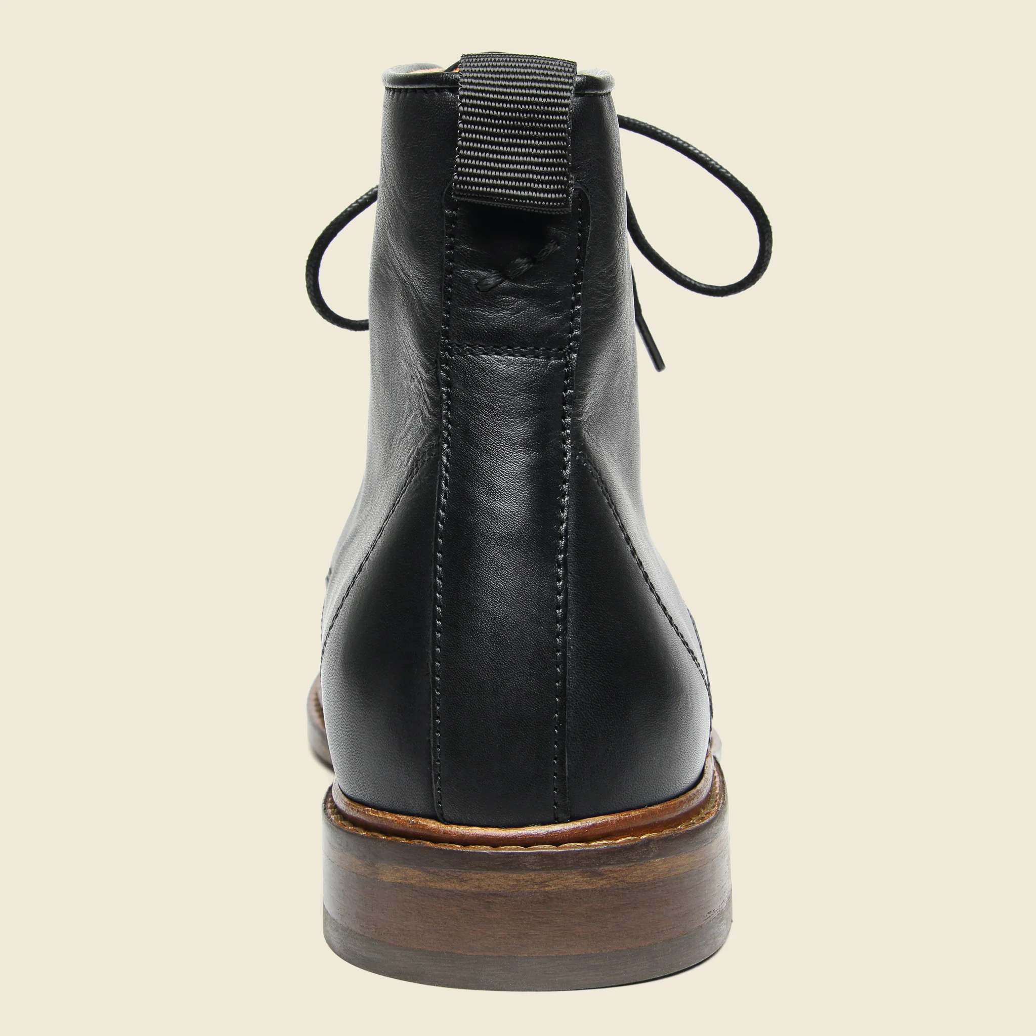 Ned Leather Lace-Up Boot - Black - Image 3