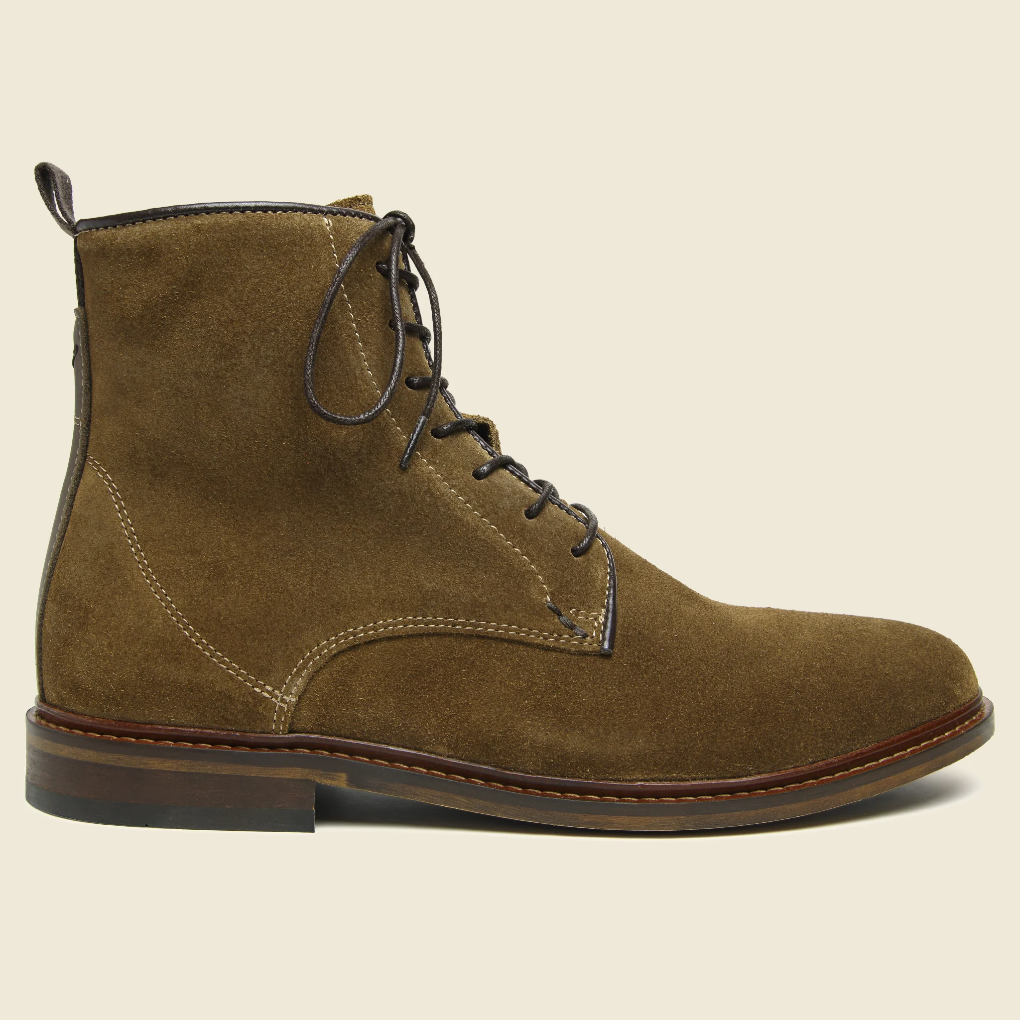 Ned Suede Lace-Up Boot - Tobacco