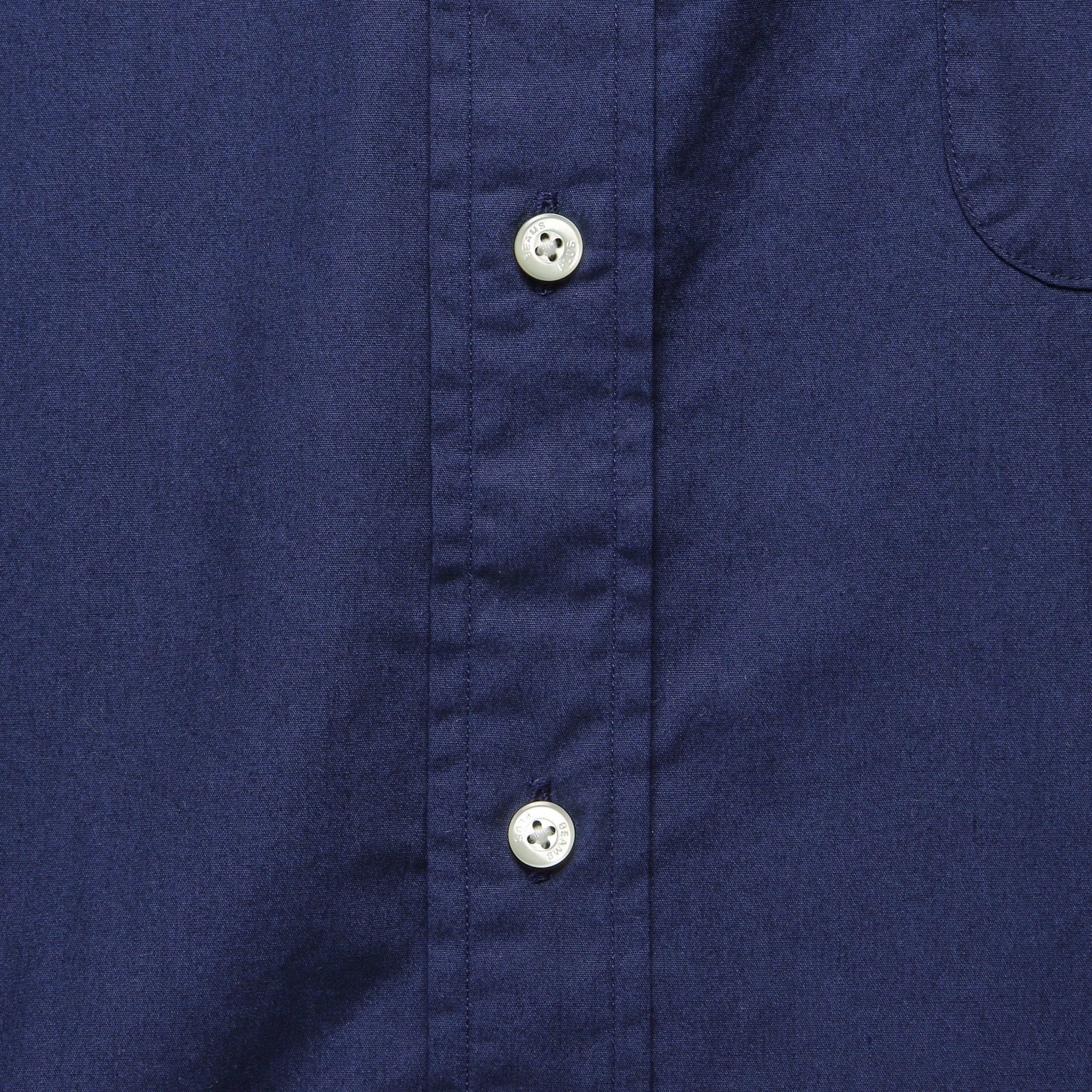 Short Sleeve Broad Cloth Shirt - Navy - Image 3