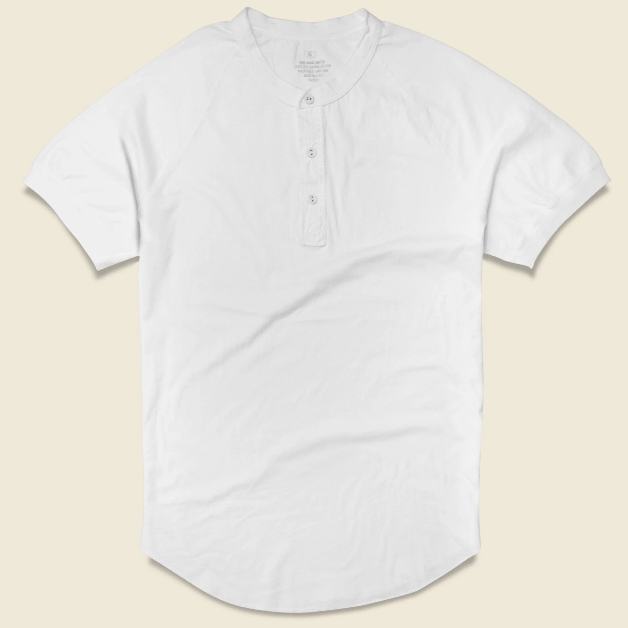 Supima Henley - White