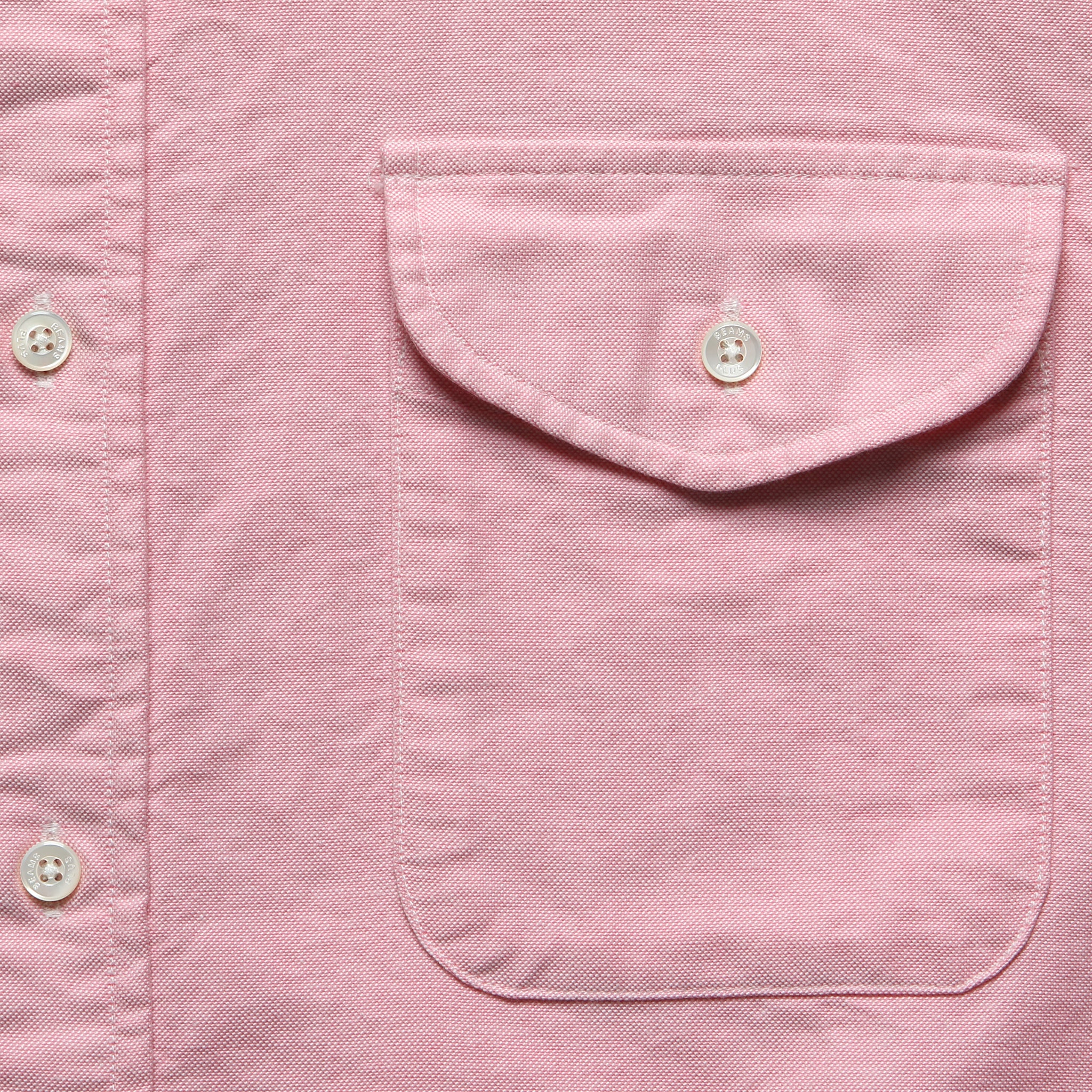 Short Sleeve Oxford Shirt - Pink - Image 3