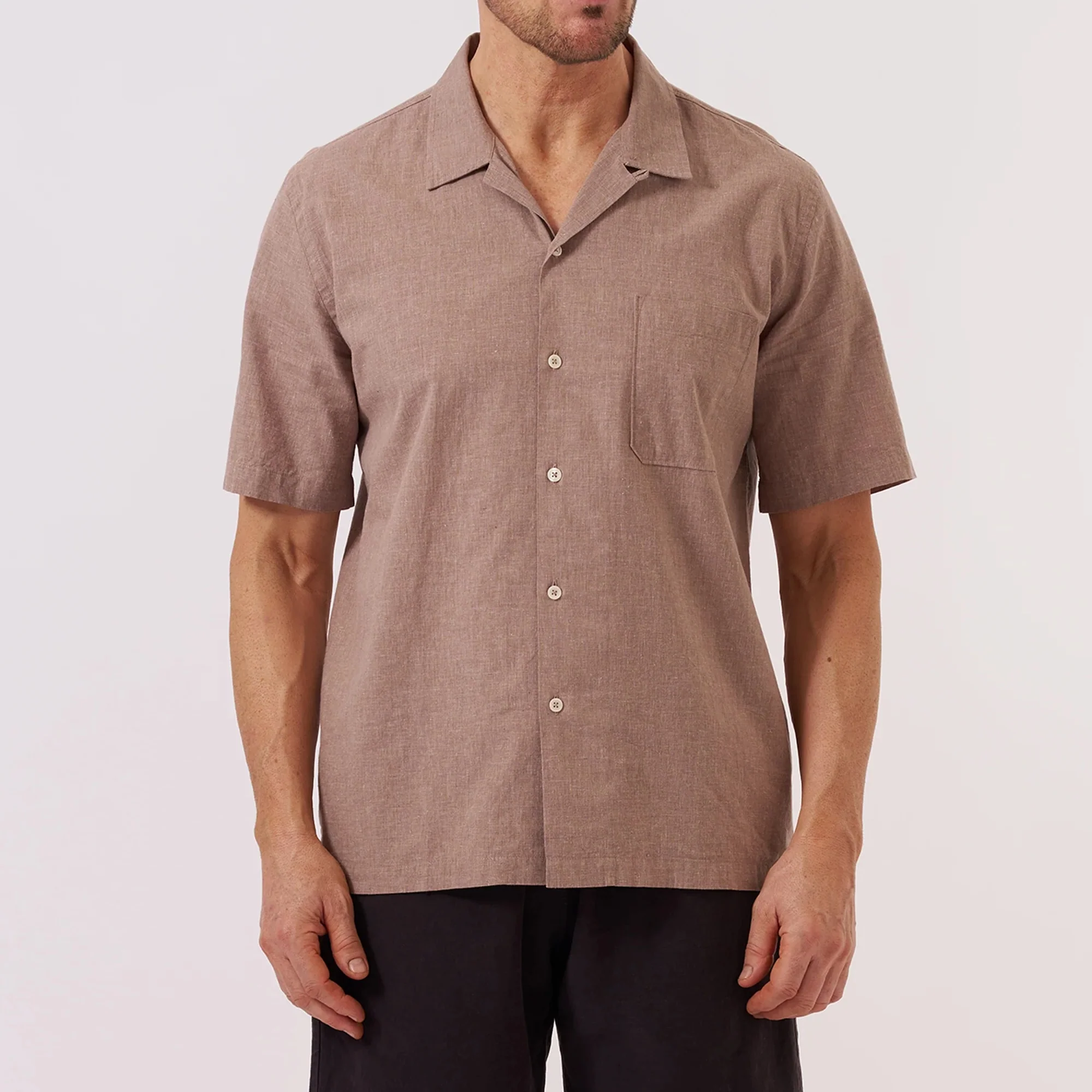 Sido Linen Road Shirt - Brown - Image 2