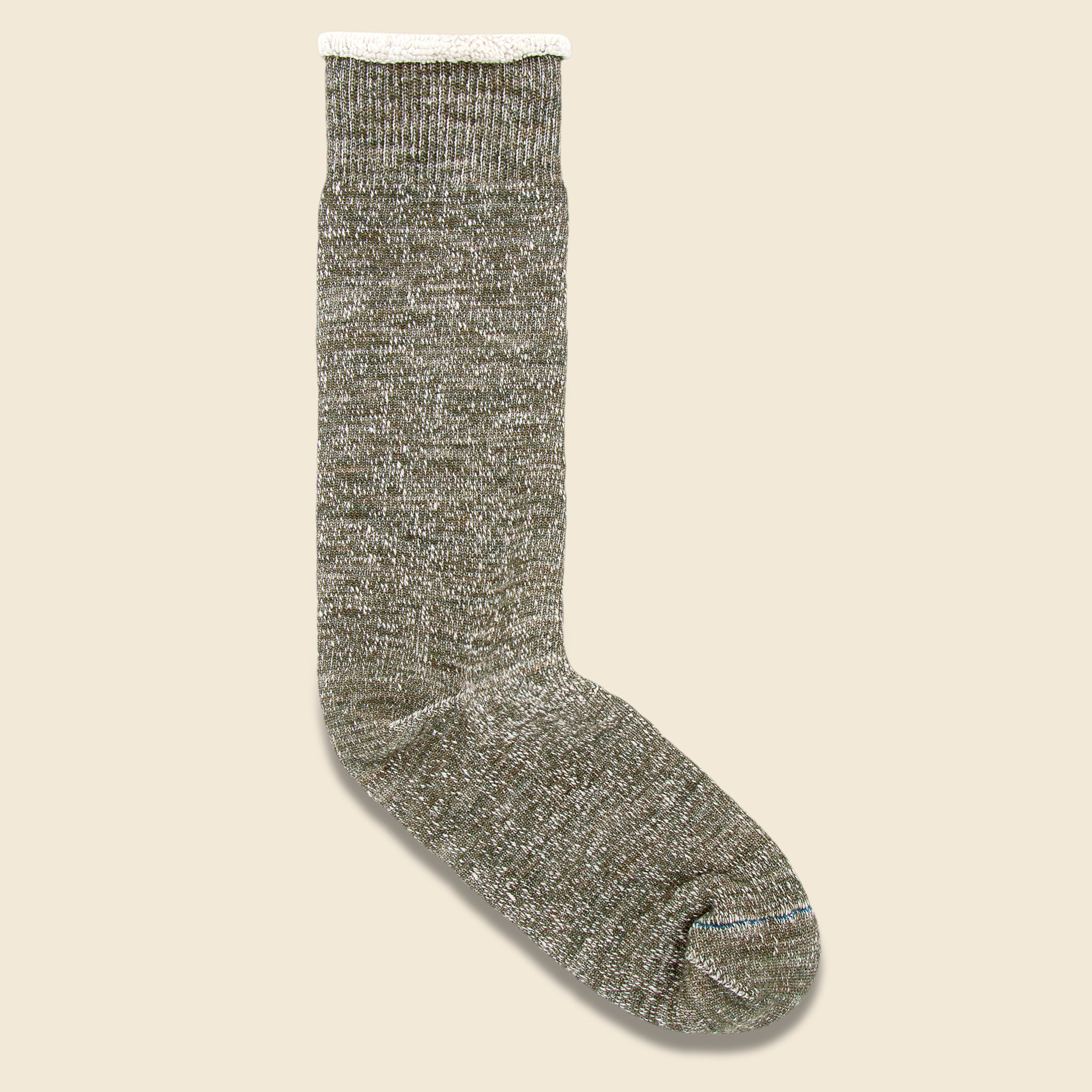 Merino Wool & Cotton Double Face Sock - Army Green