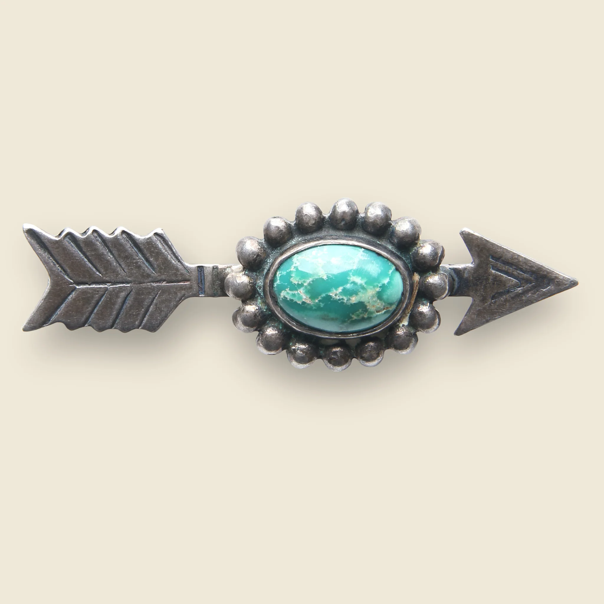 Silver & Turquoise Arrow Pin