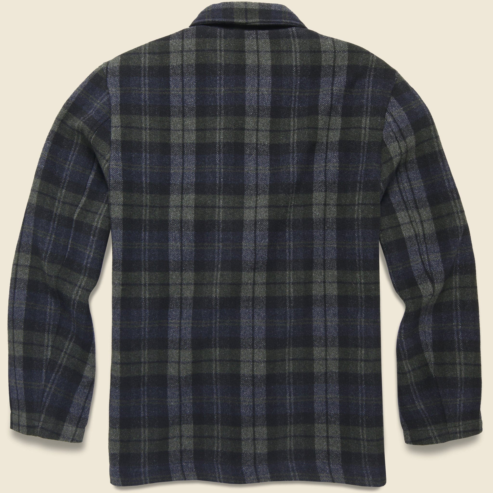 Simple Wool Bakers Jacket - Charcoal Check - Image 2