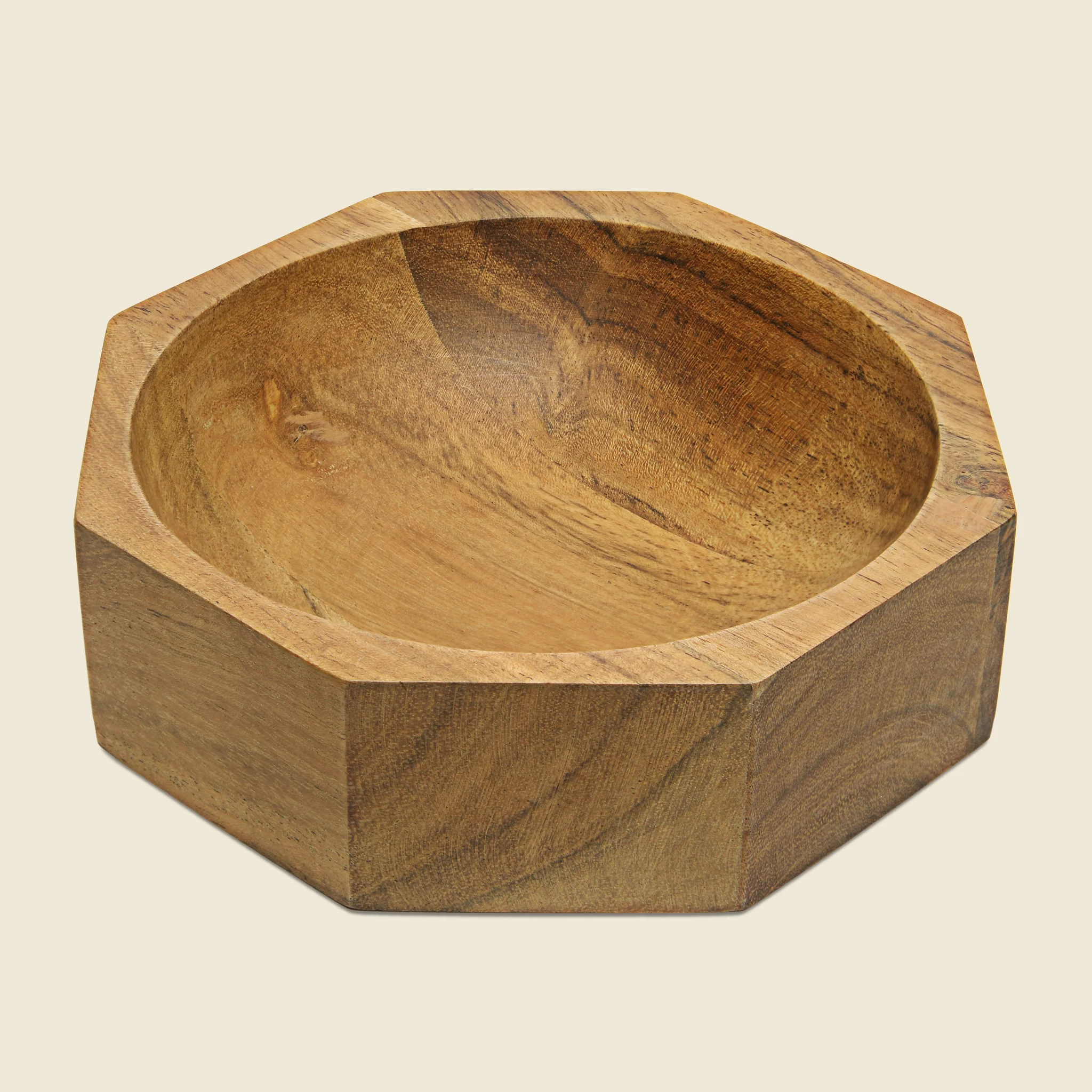 Acacia Wood Prism Bowl