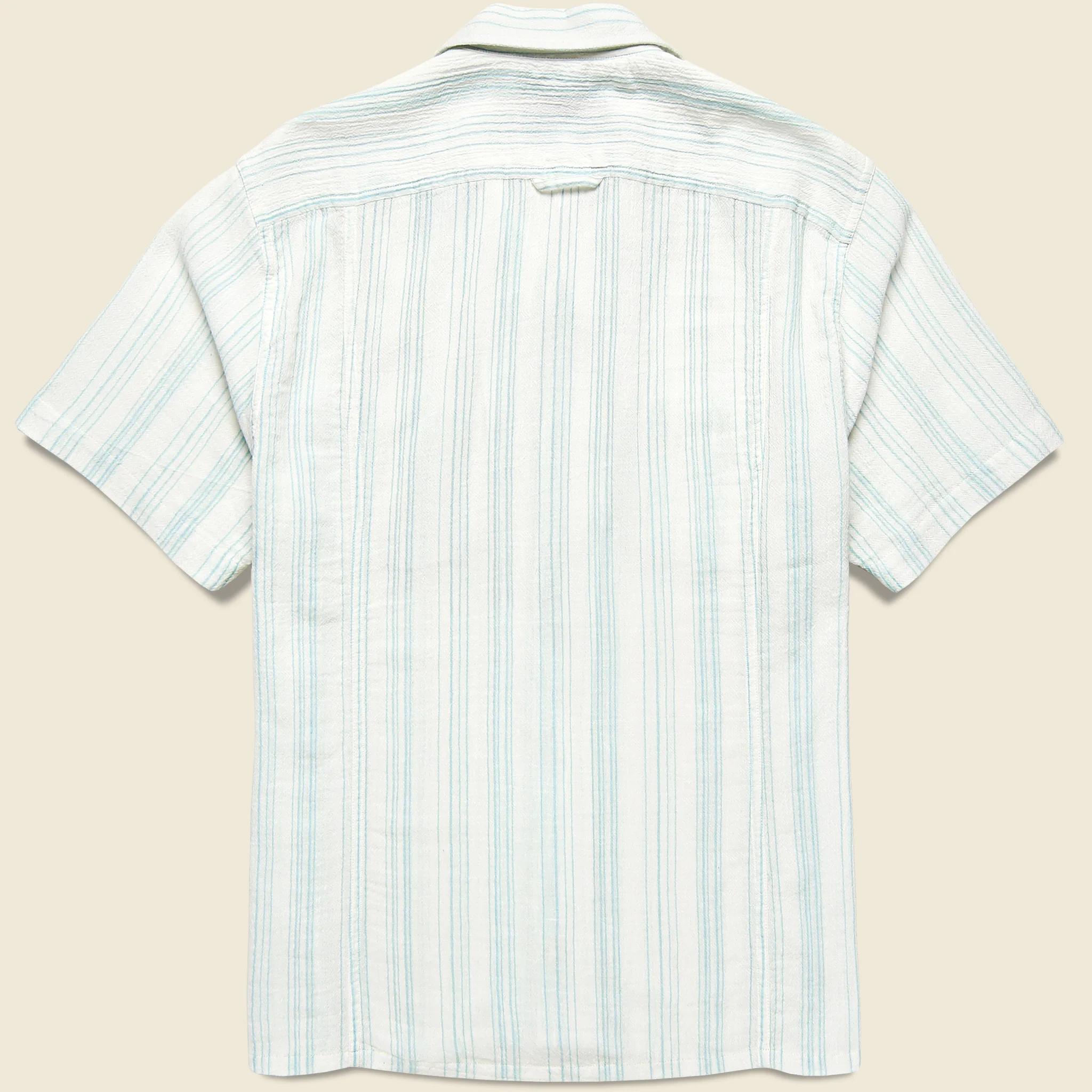 Skip Stripe Camp Shirt - Natural - Image 5