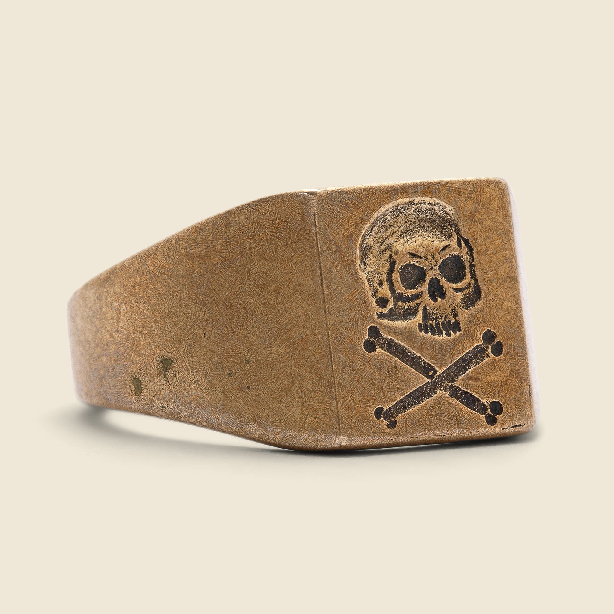 Skull Signet Ring - Brass