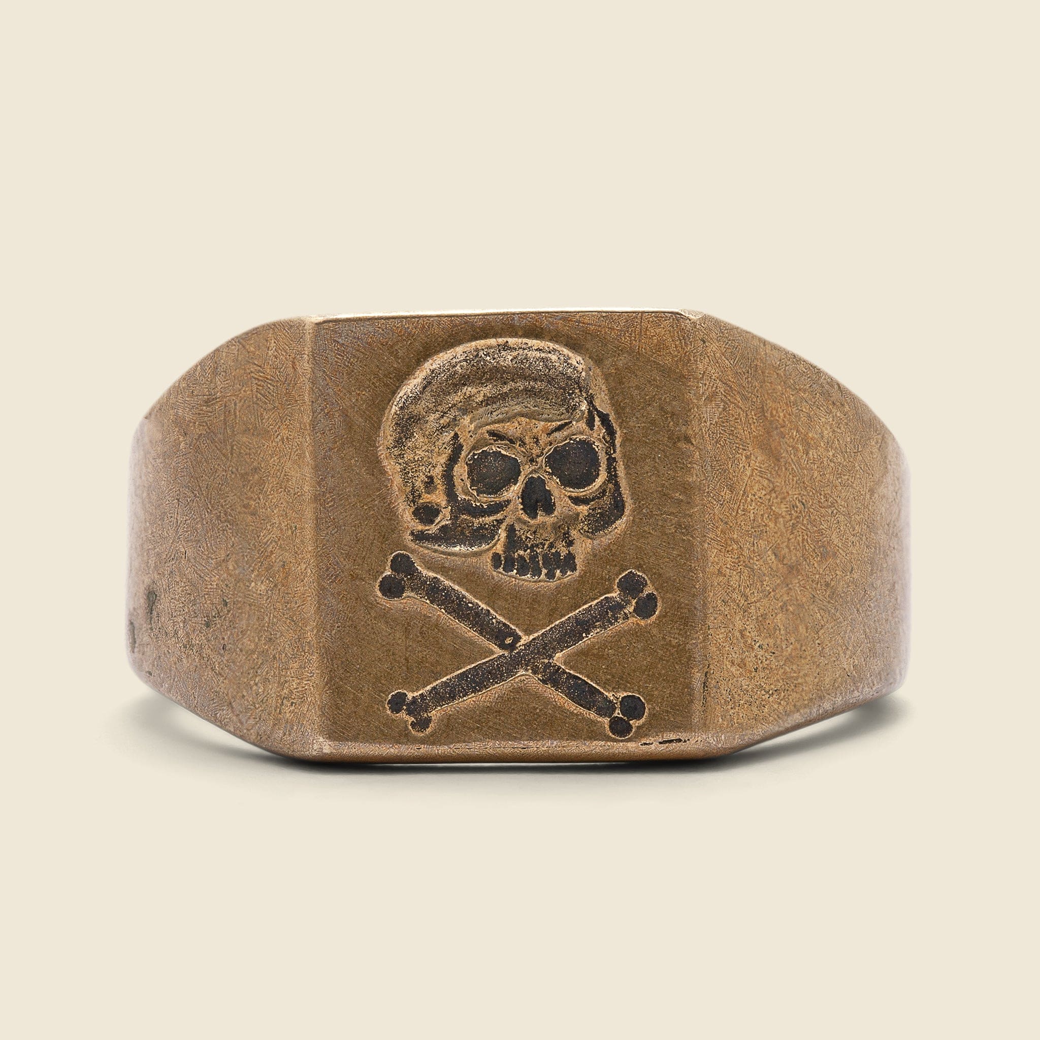 Skull Signet Ring - Brass - Image 2