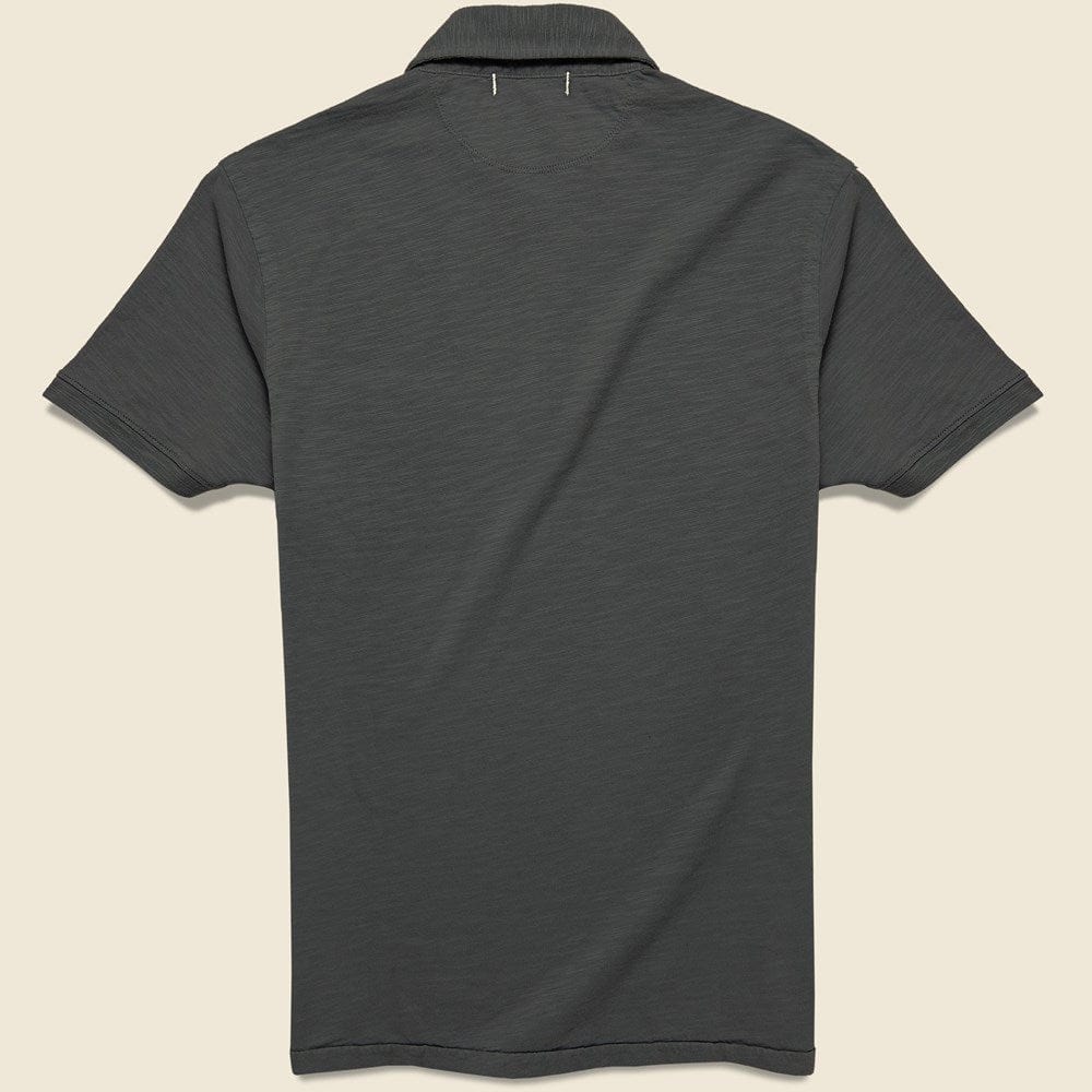 Slub Cotton Standard Polo - Black - Image 2