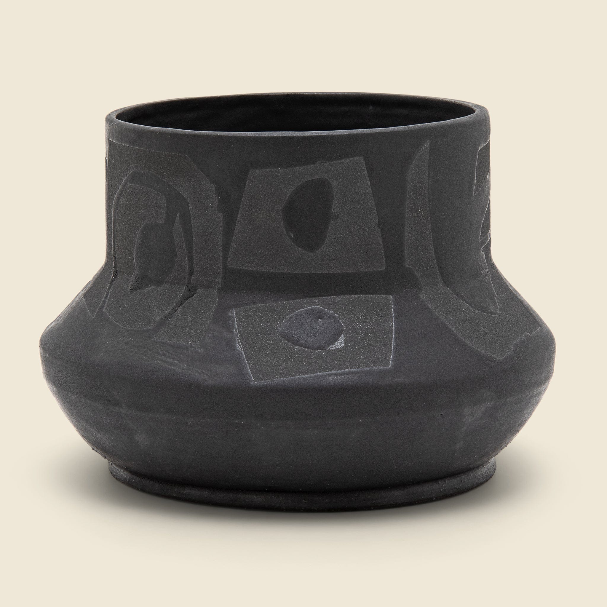 Small Black Ceramic Vase