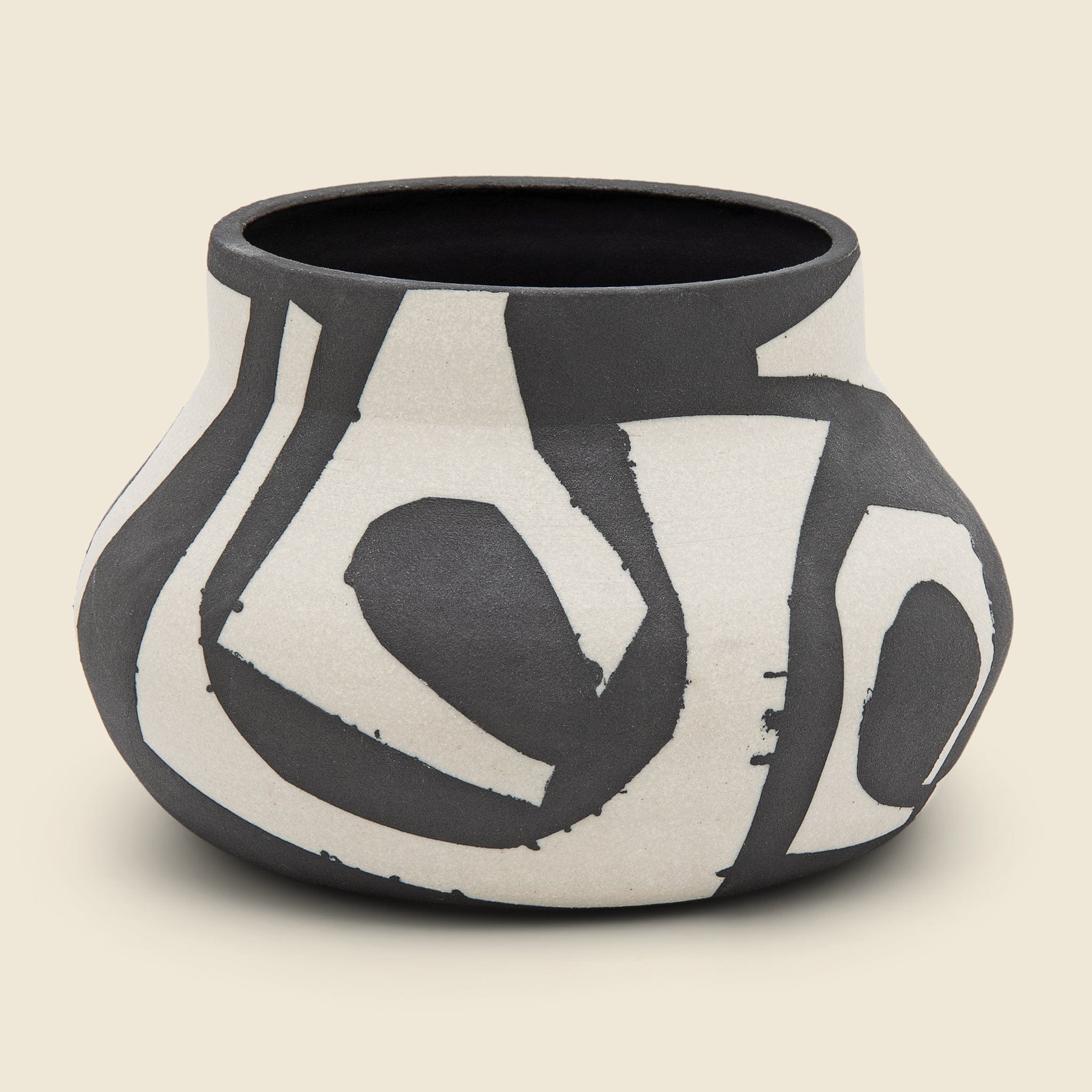 Small Black & White Ceramic Vase #2