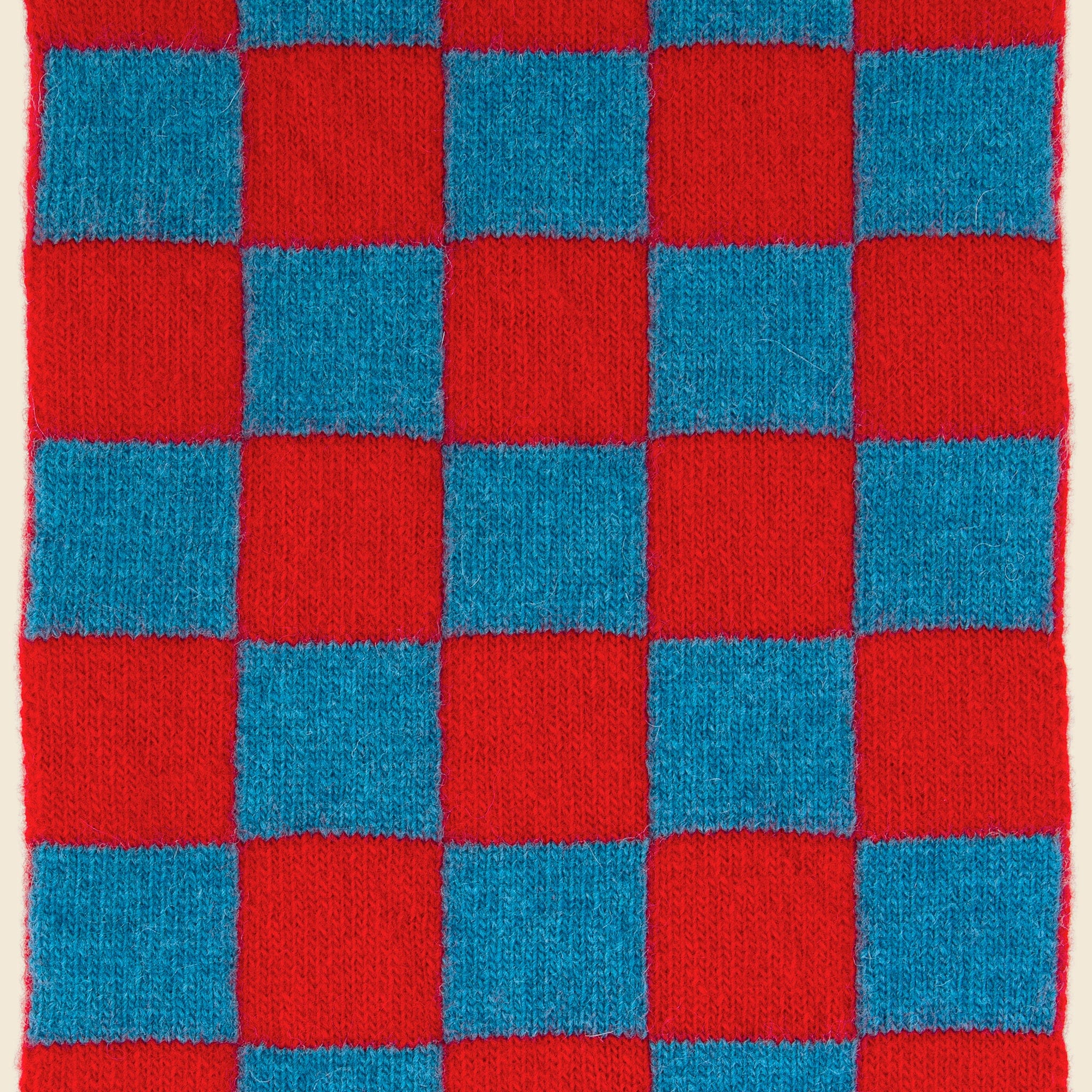 Small Check Scarf - Fiji/Poppy - Image 2