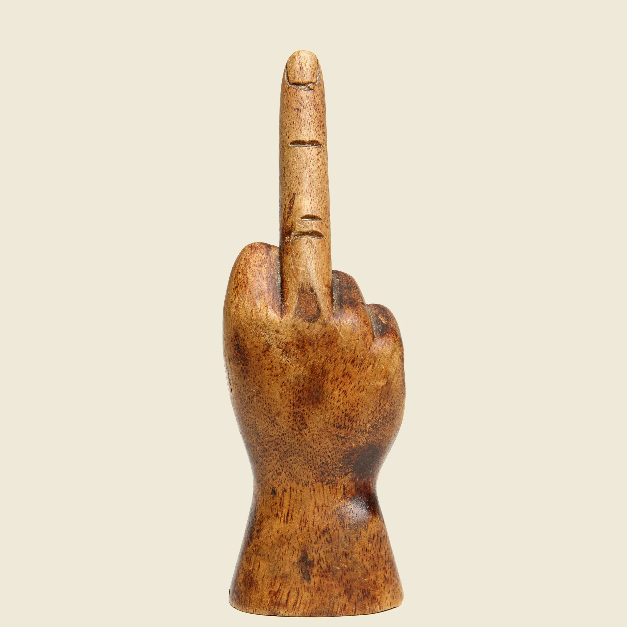 Small Hand-Carved Wood Finger