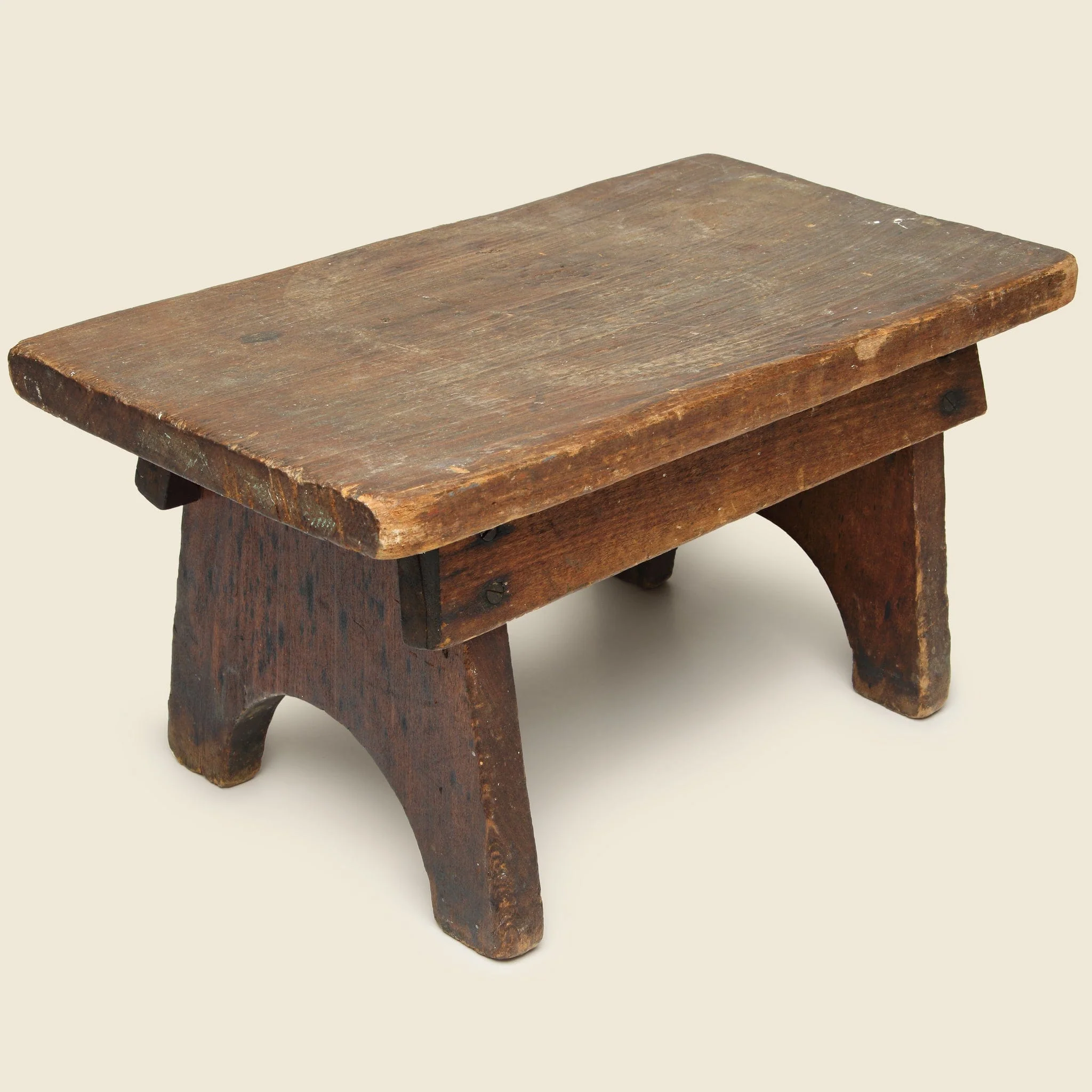 Small Primitive Wooden Stool #1