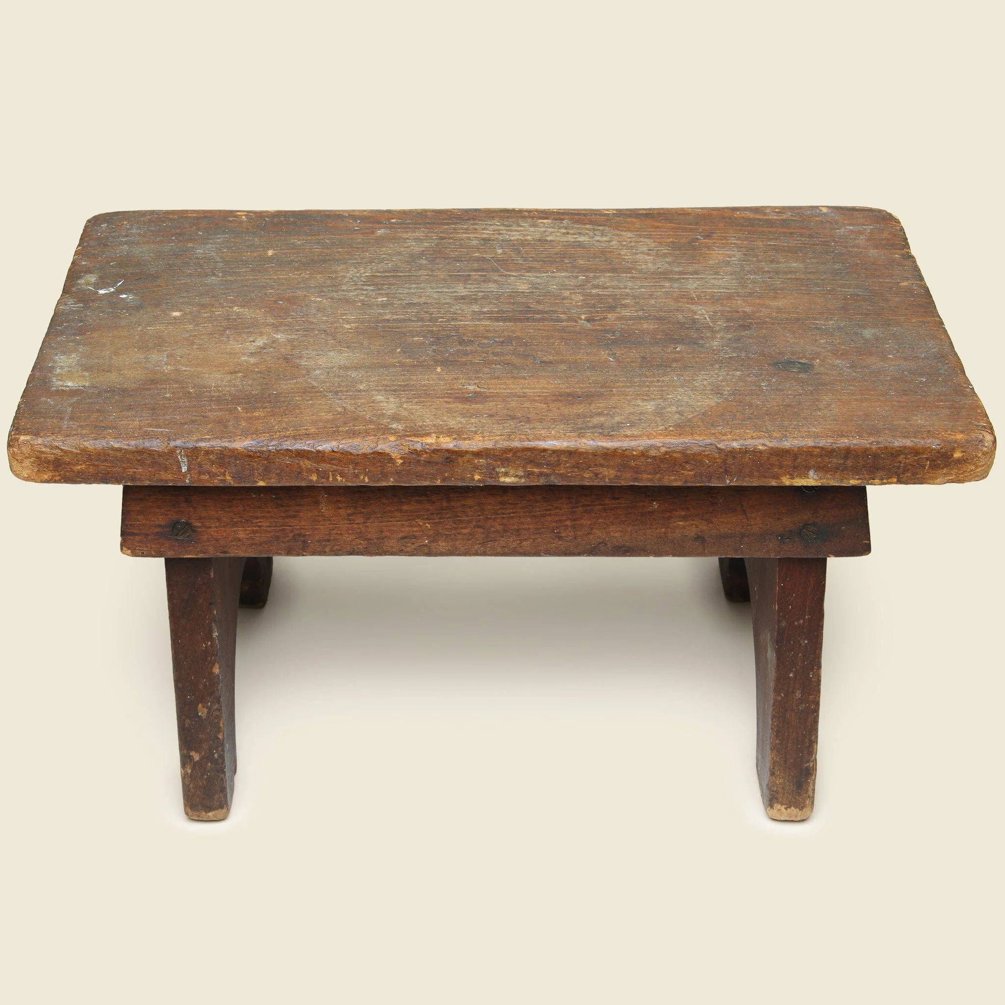 Small Primitive Wooden Stool #1 - Image 2