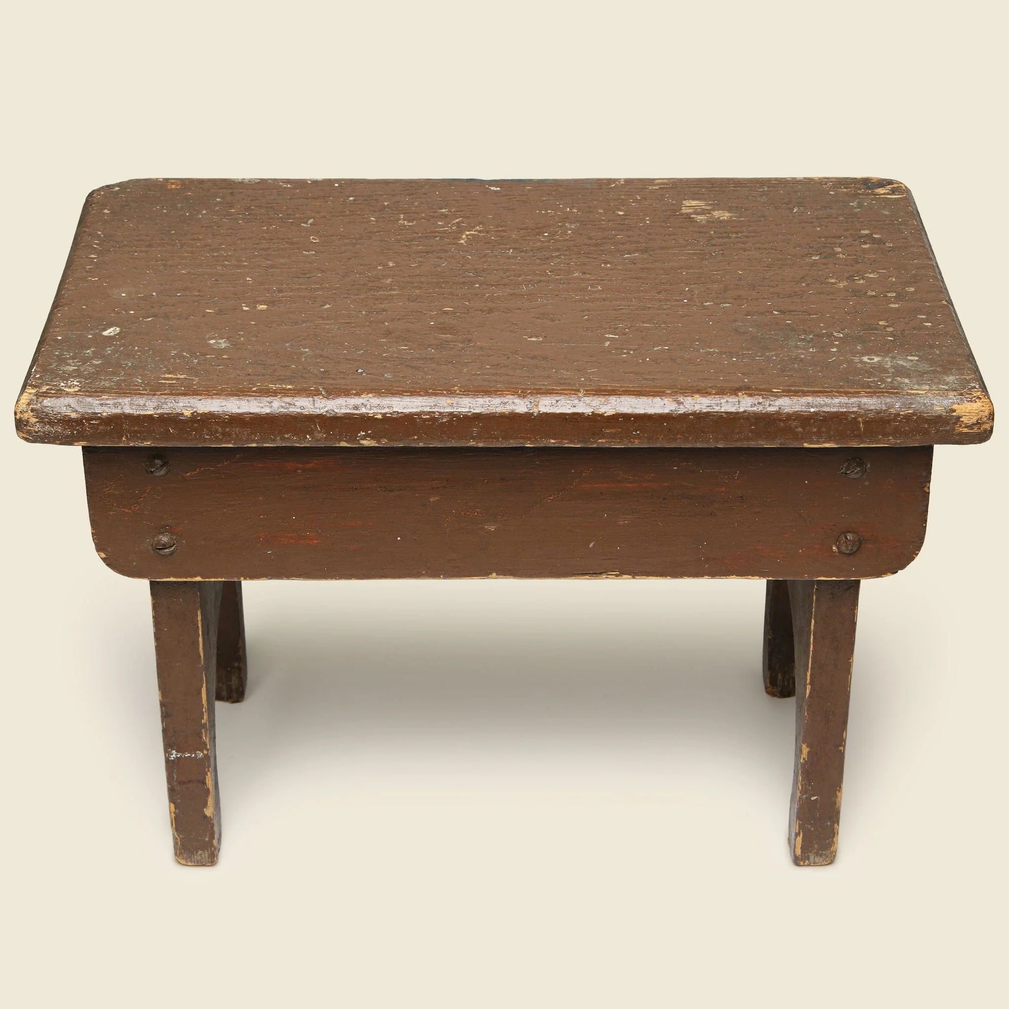Small Primitive Wooden Stool #3 - Image 2
