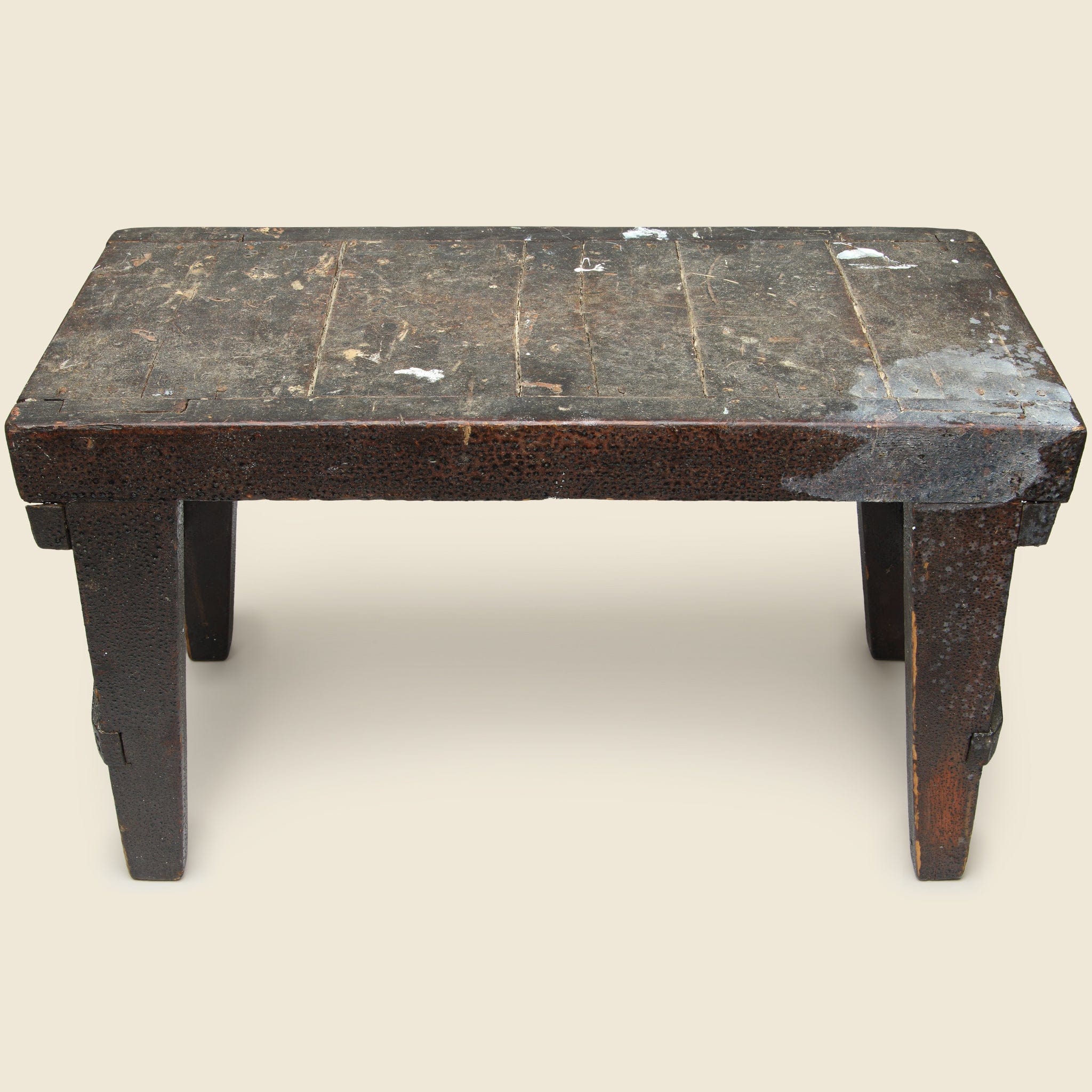 Small Primitive Wooden Stool #4 - Image 2