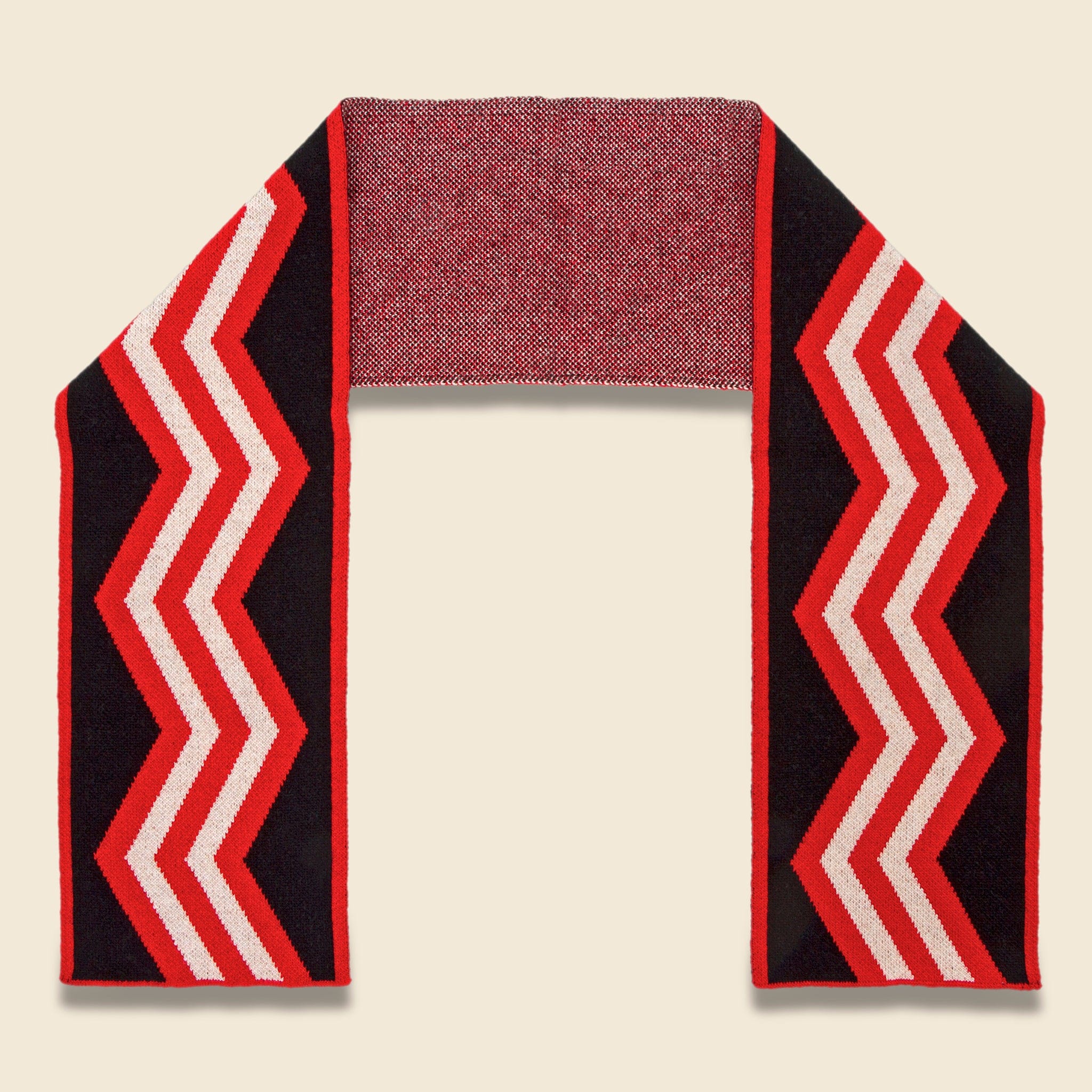 Small Vertical Zigzag Scarf - Poppy