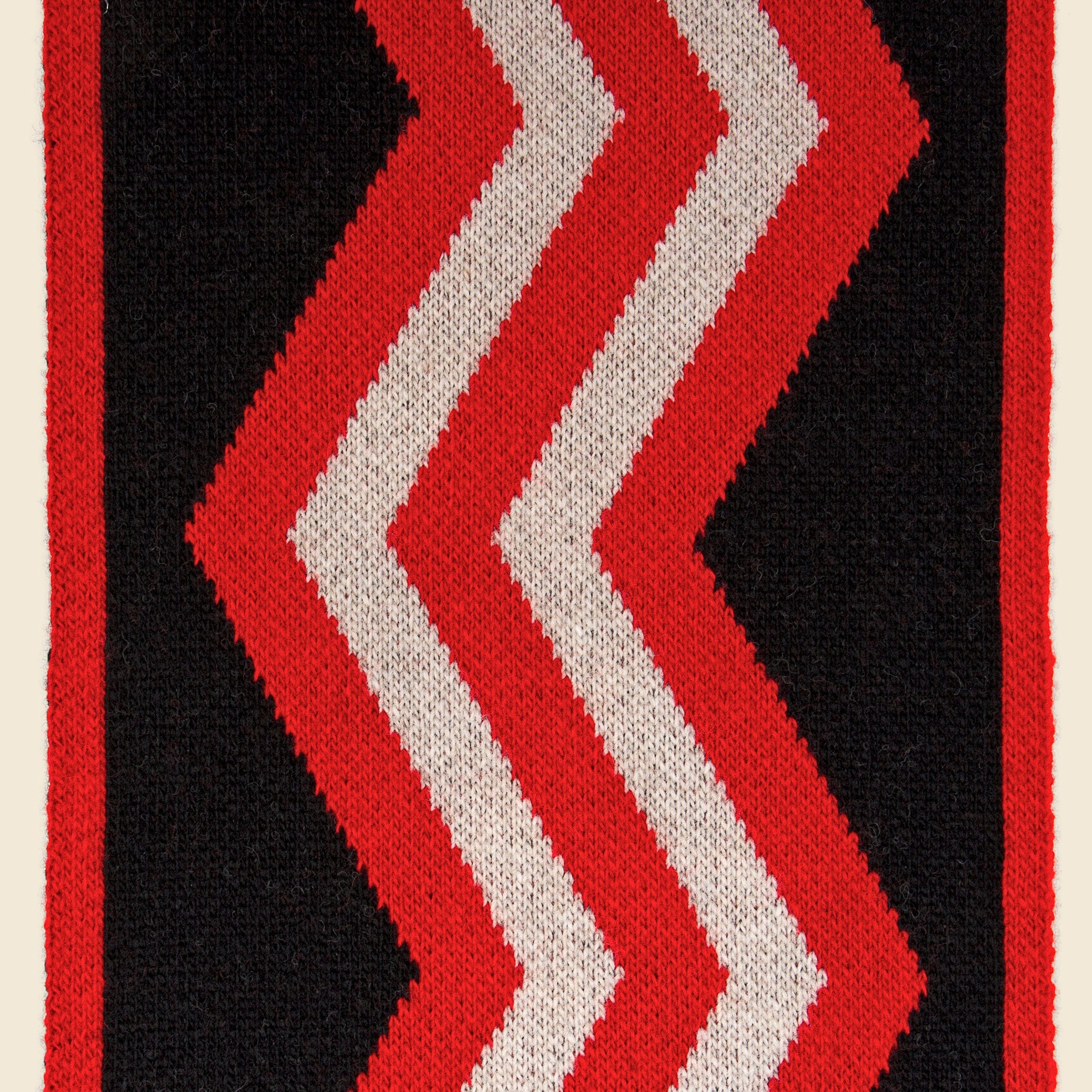 Small Vertical Zigzag Scarf - Poppy - Image 2
