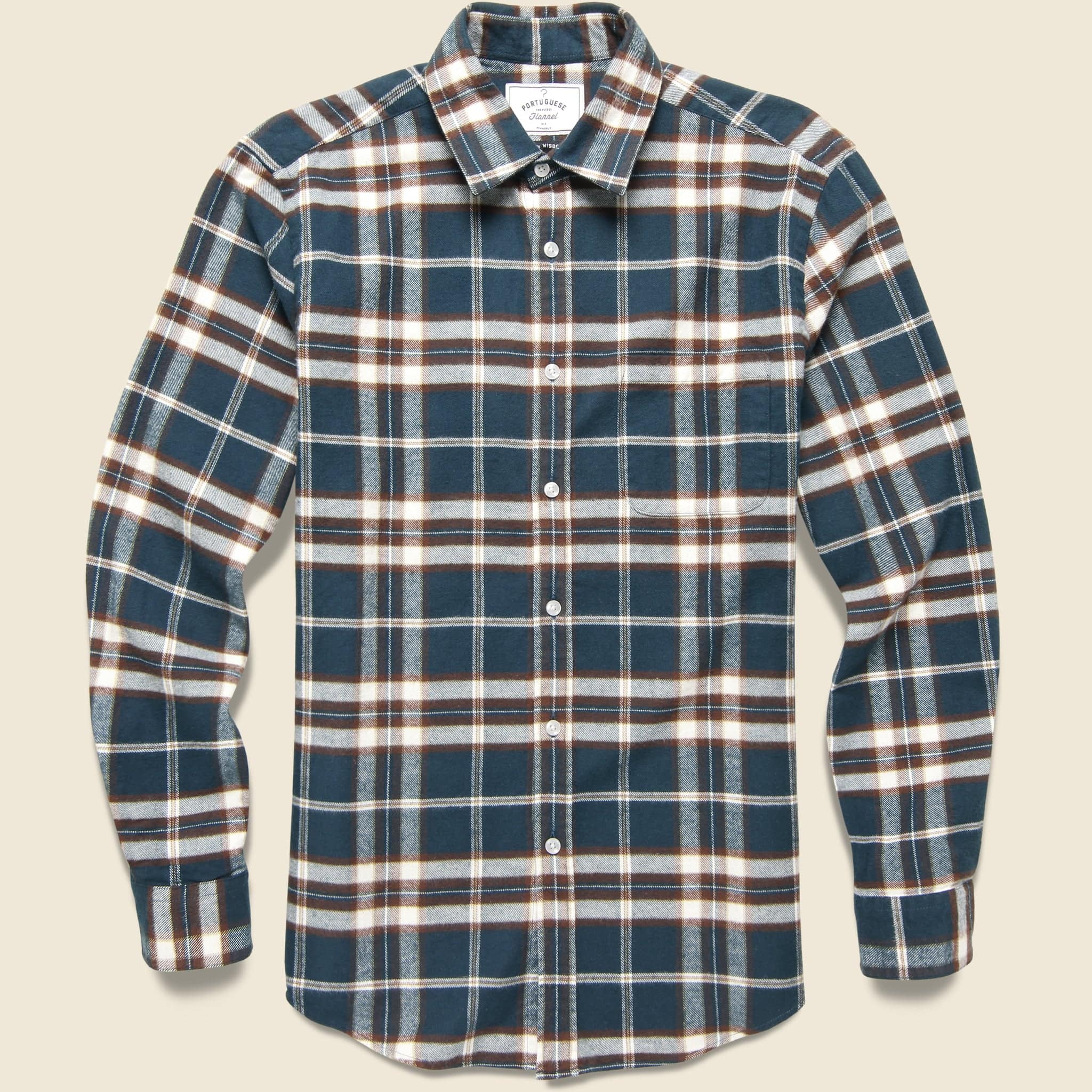 Smooth Check Shirt - Blue/Brown