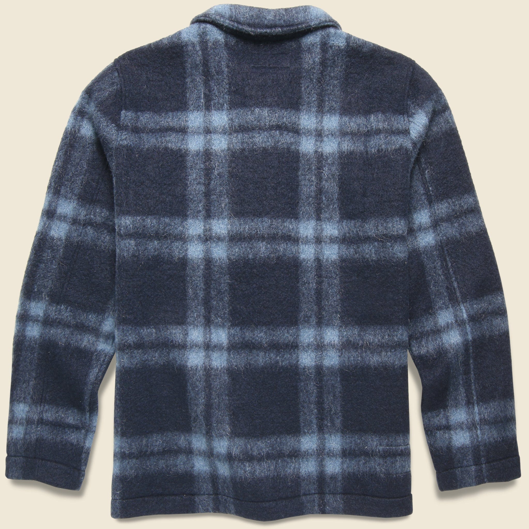 Soft Wool Field Jacket - Navy Plaid - Image 2