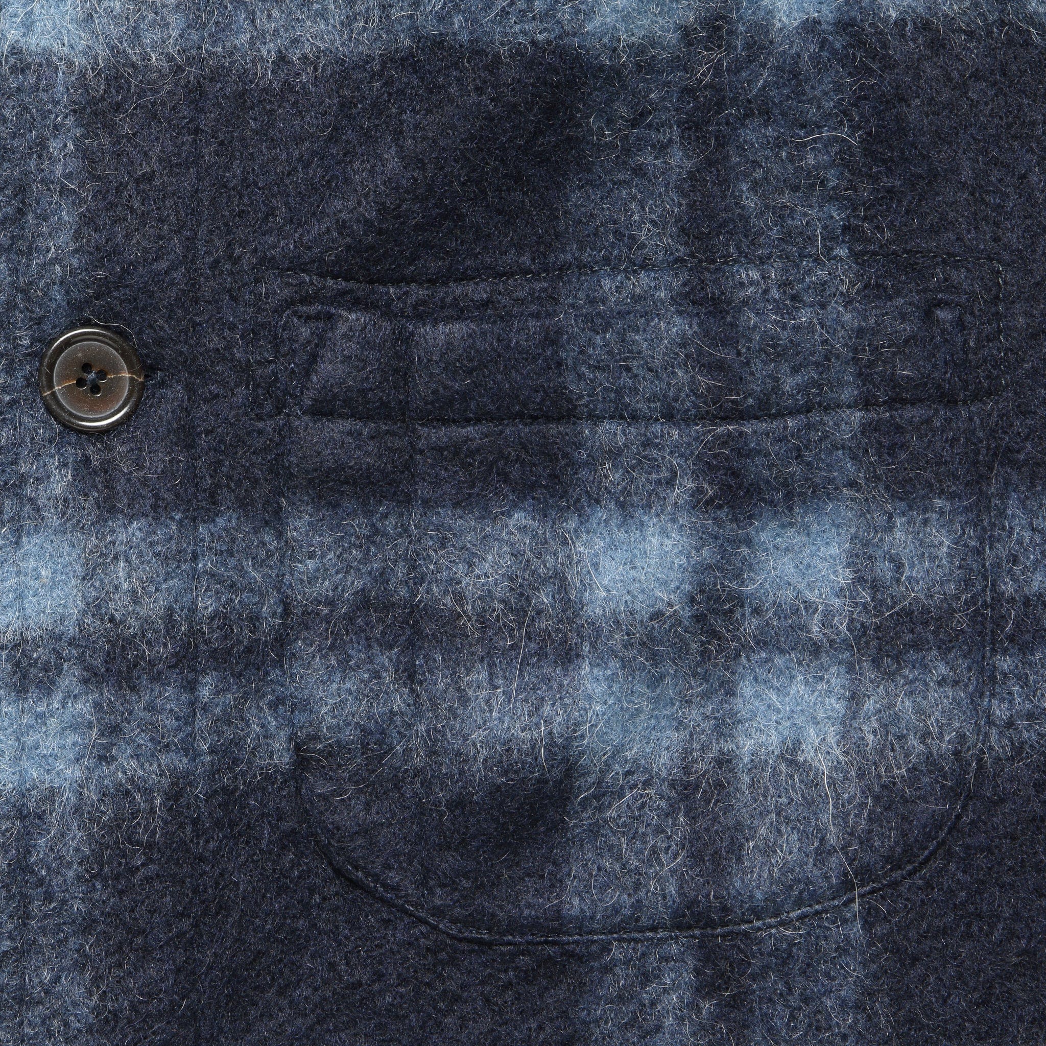Soft Wool Field Jacket - Navy Plaid - Image 3