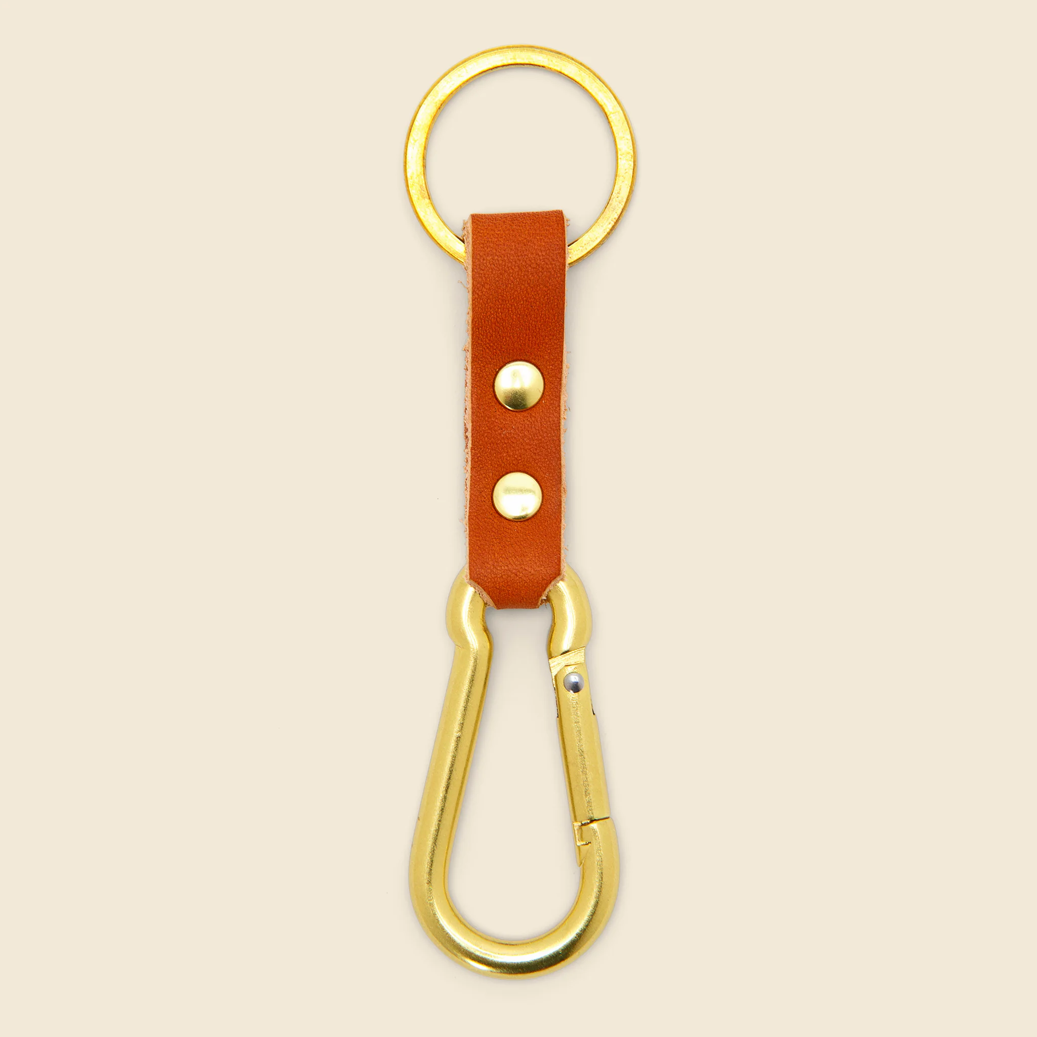Carabiner Key Chain - Brown