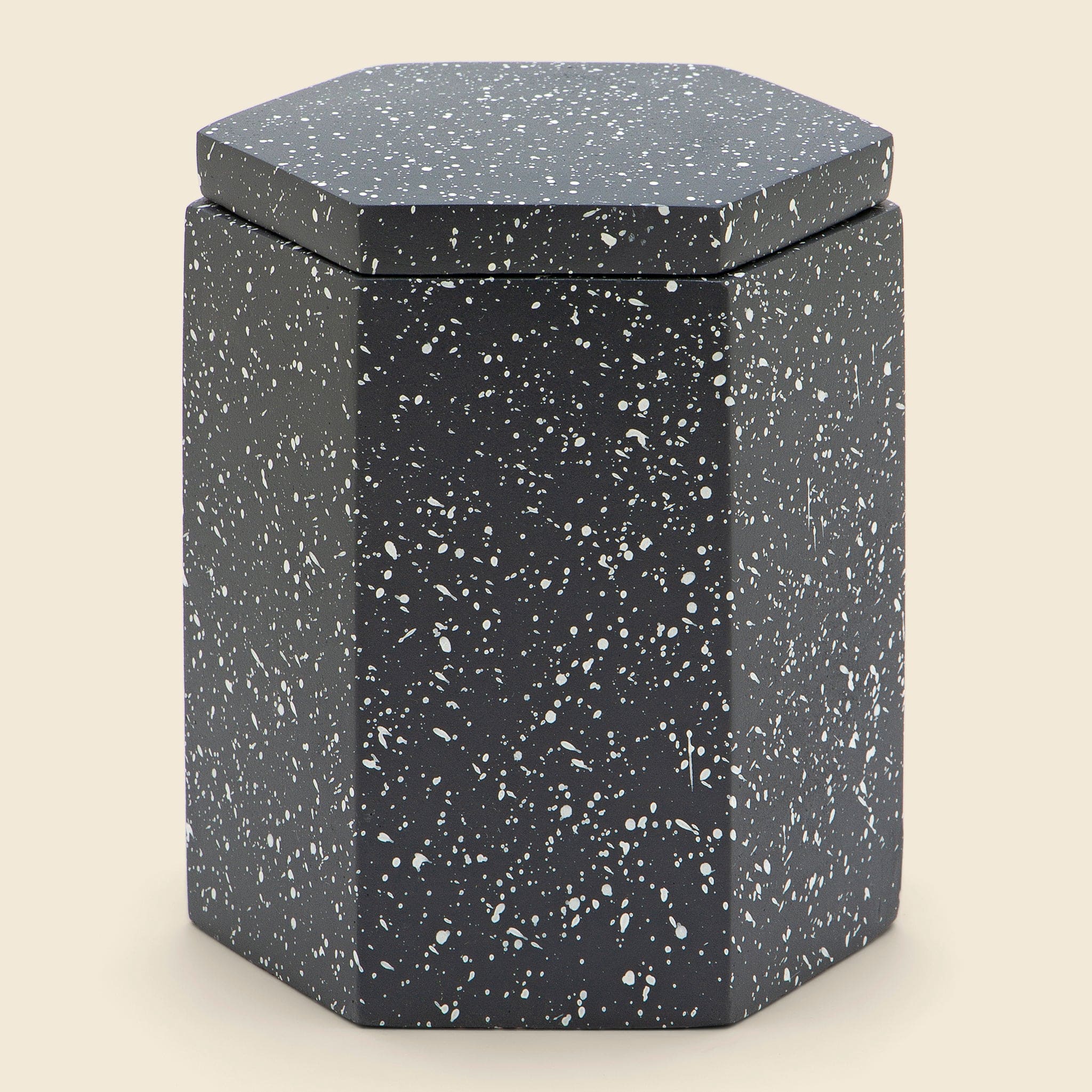 Speckled Cement Canister
