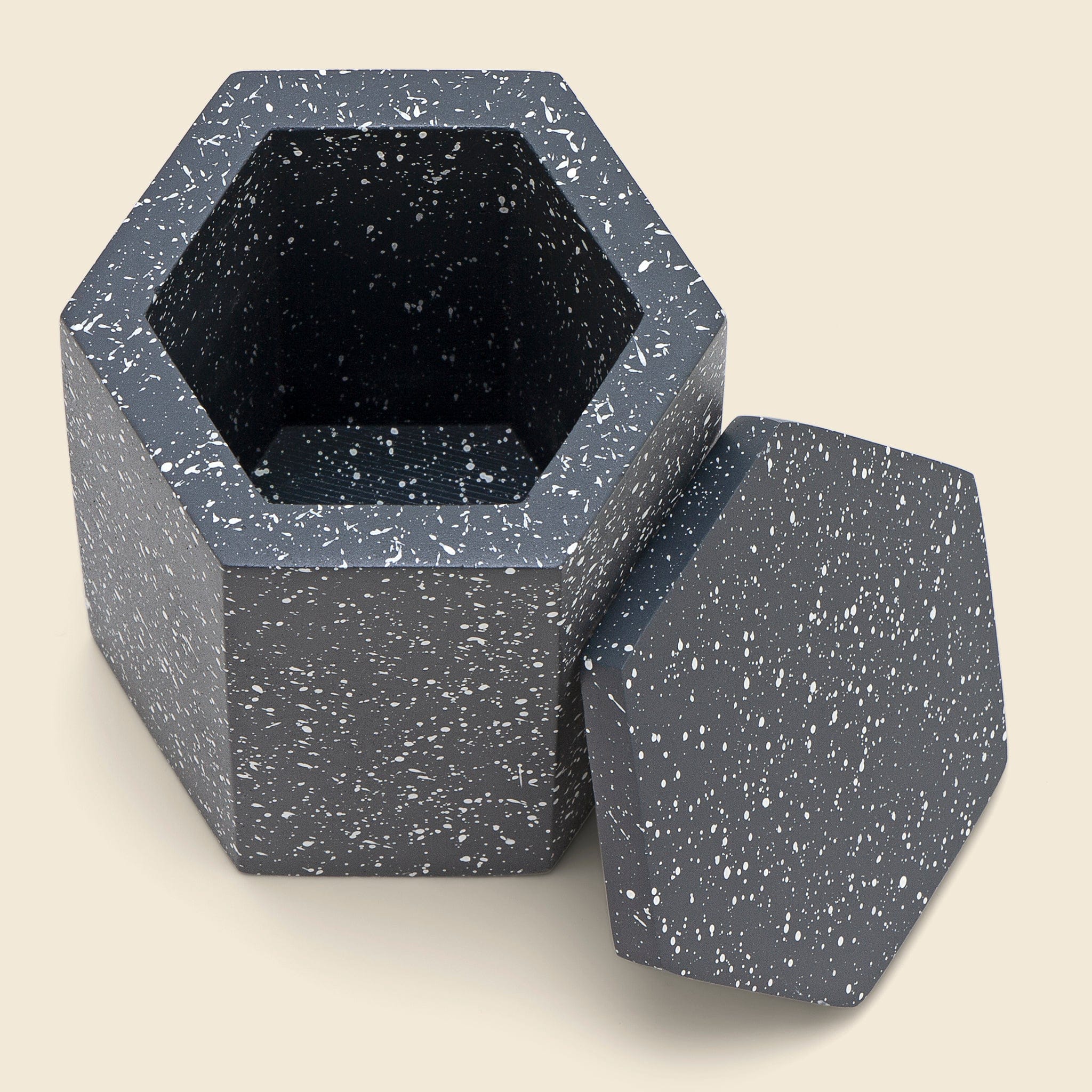 Speckled Cement Canister - Image 2