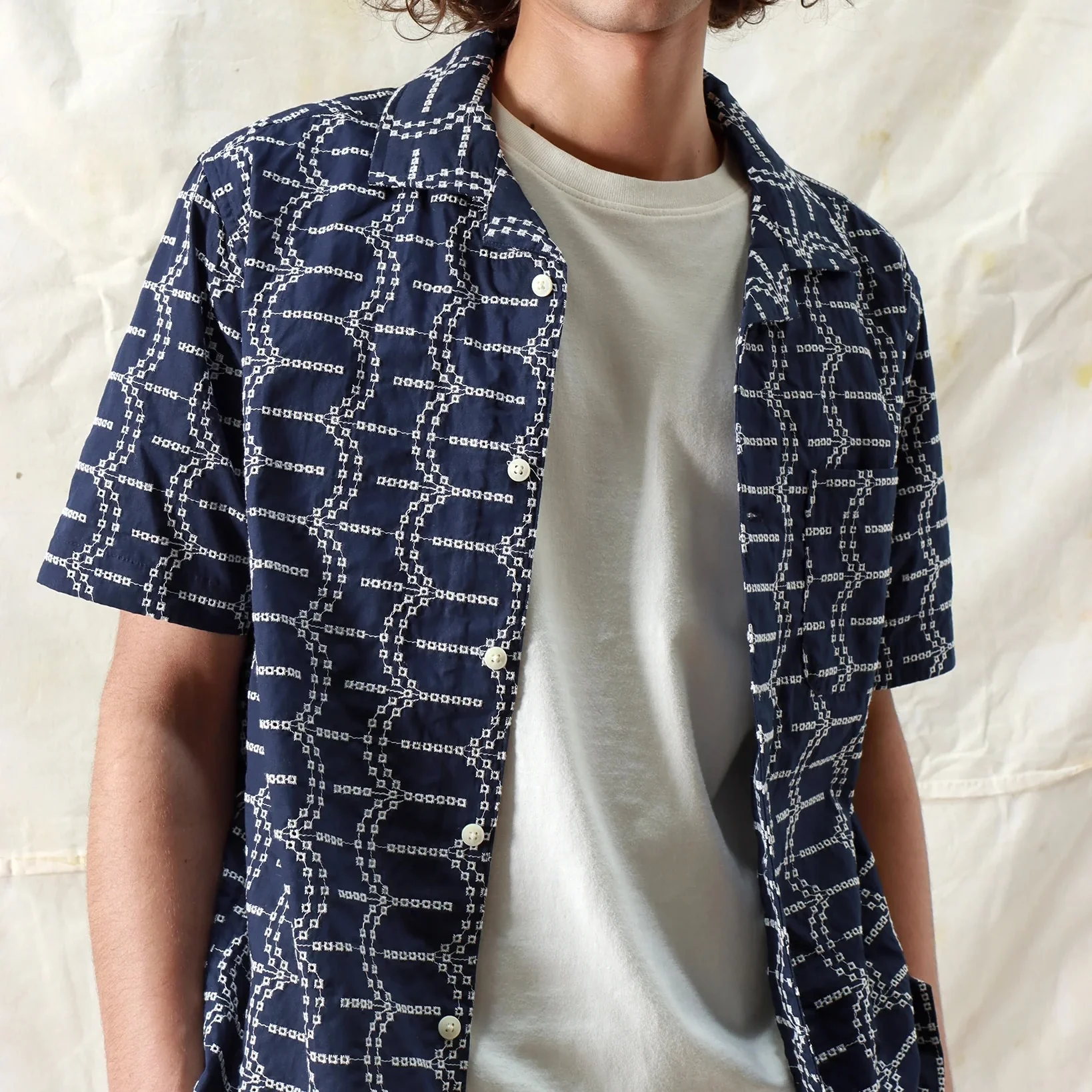 Stachio Shirt - Palm Tree Navy - Image 2