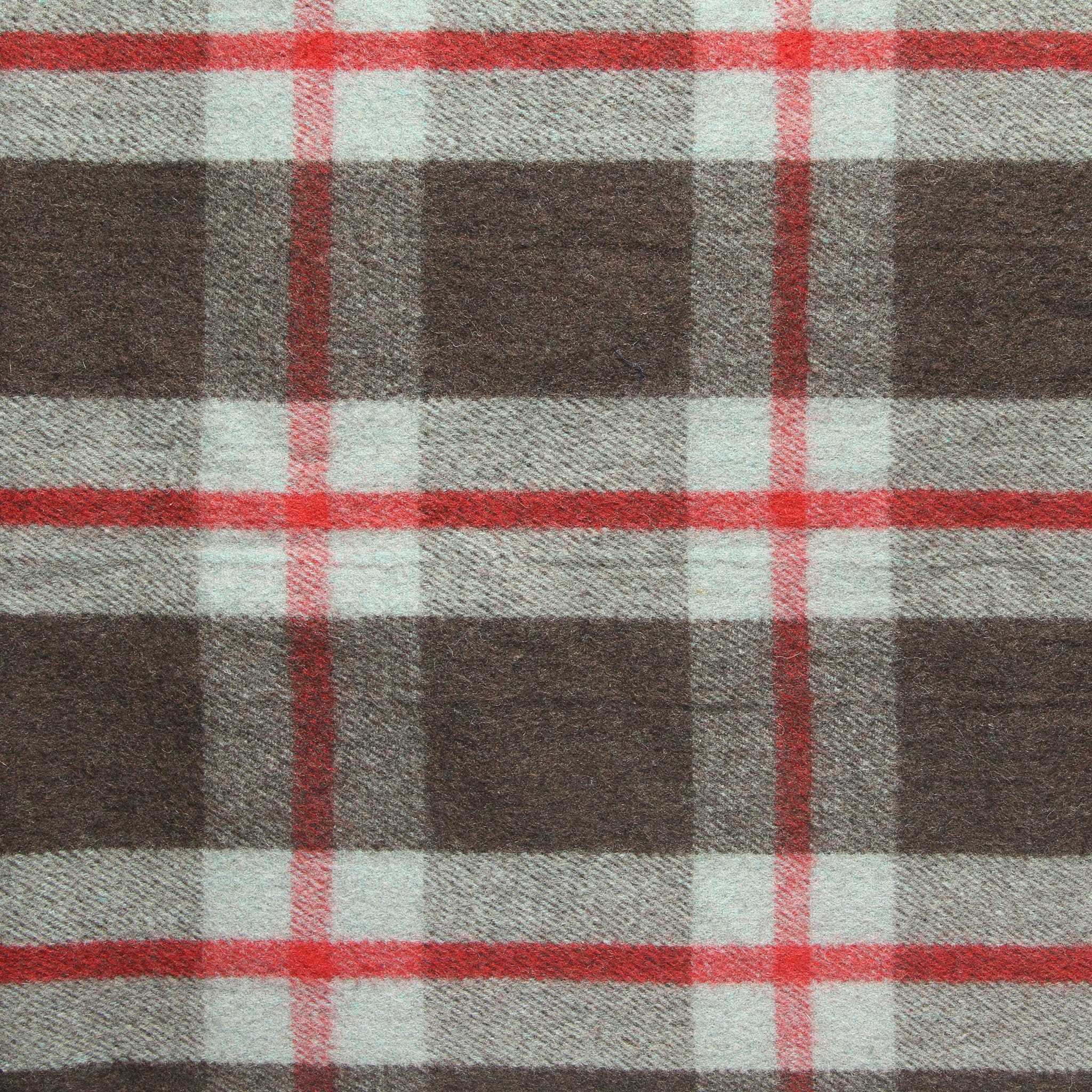 Vintage Indian Wool Plaid Blanket - Black/Red - Image 2