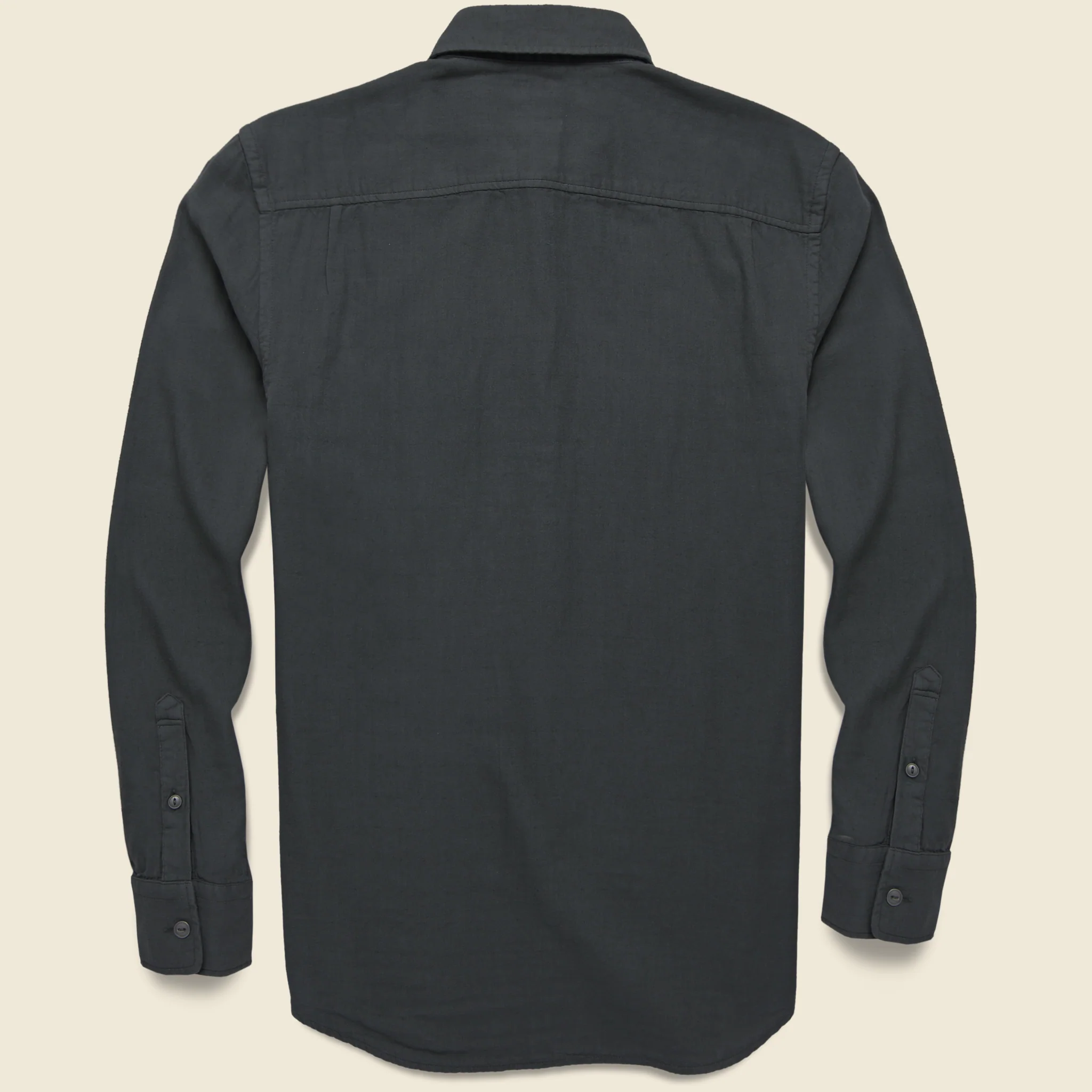 Garment-Dyed Double Cloth Shirt - Washed Black - Image 2