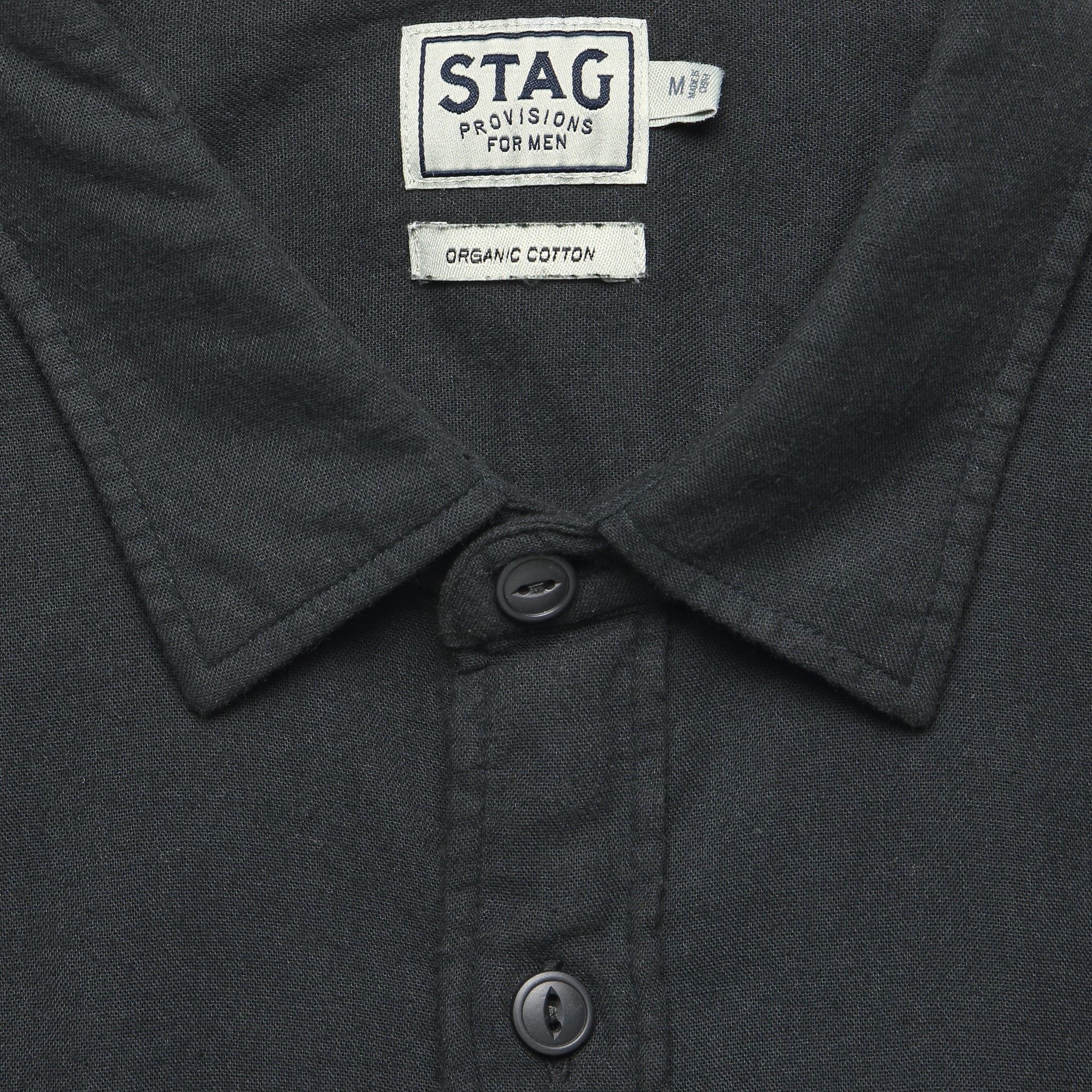 Garment-Dyed Double Cloth Shirt - Washed Black - Image 3