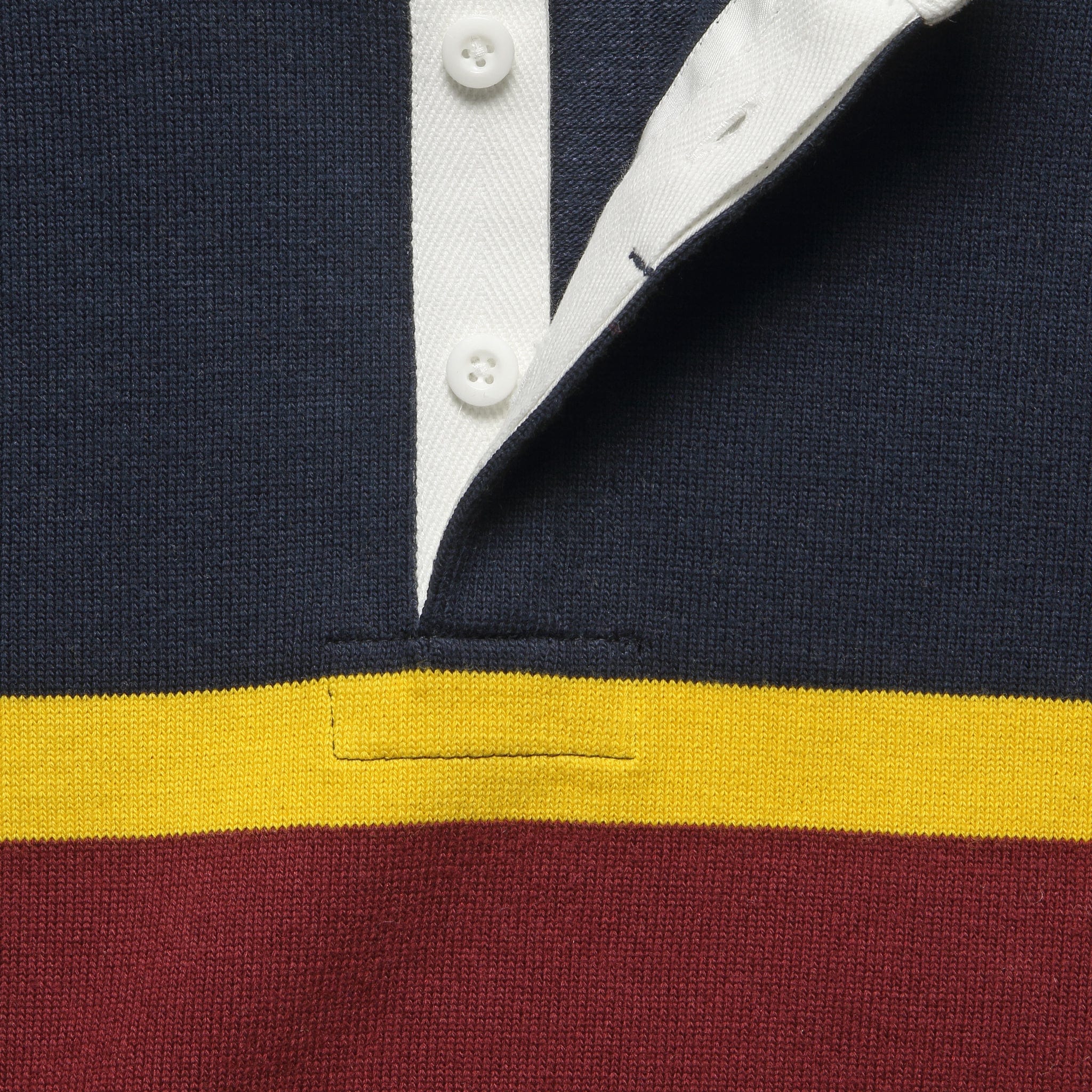 Stand Collar Rugger - Navy - Image 3