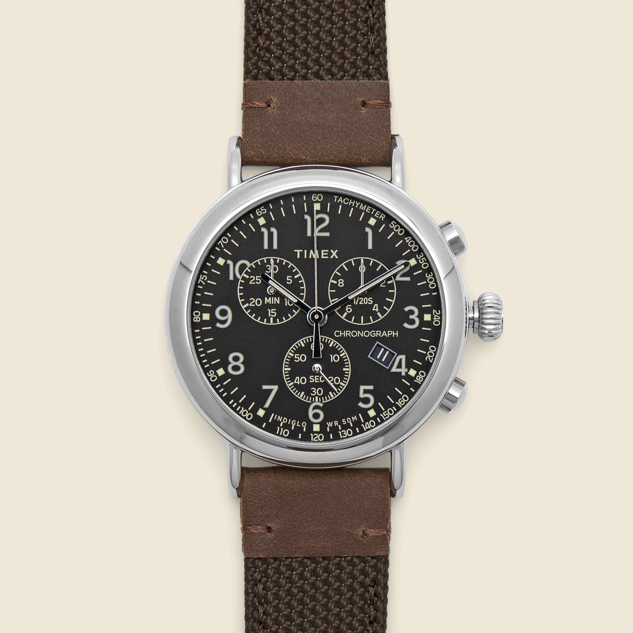 Standard Chronograph Watch 41mm - Silver/Brown/Black