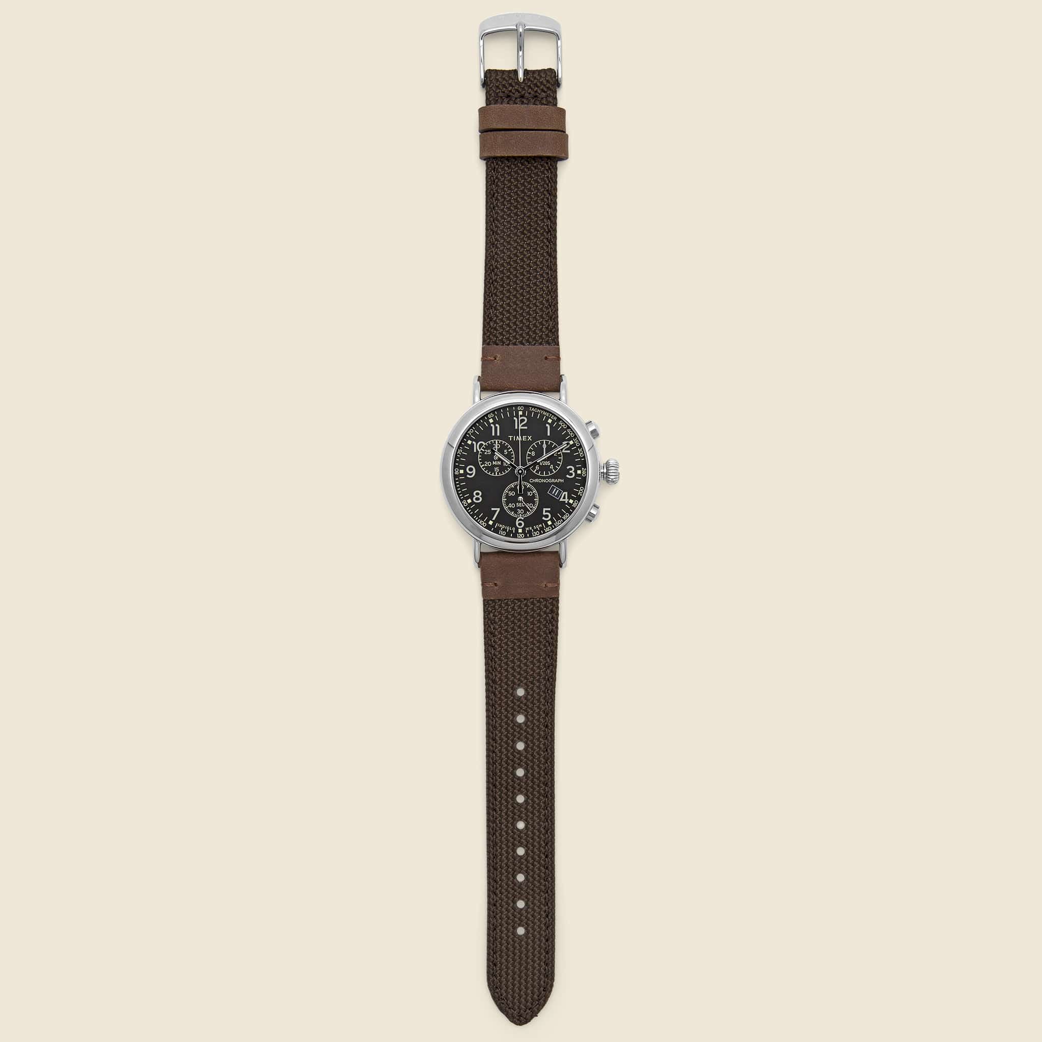 Standard Chronograph Watch 41mm - Silver/Brown/Black - Image 2