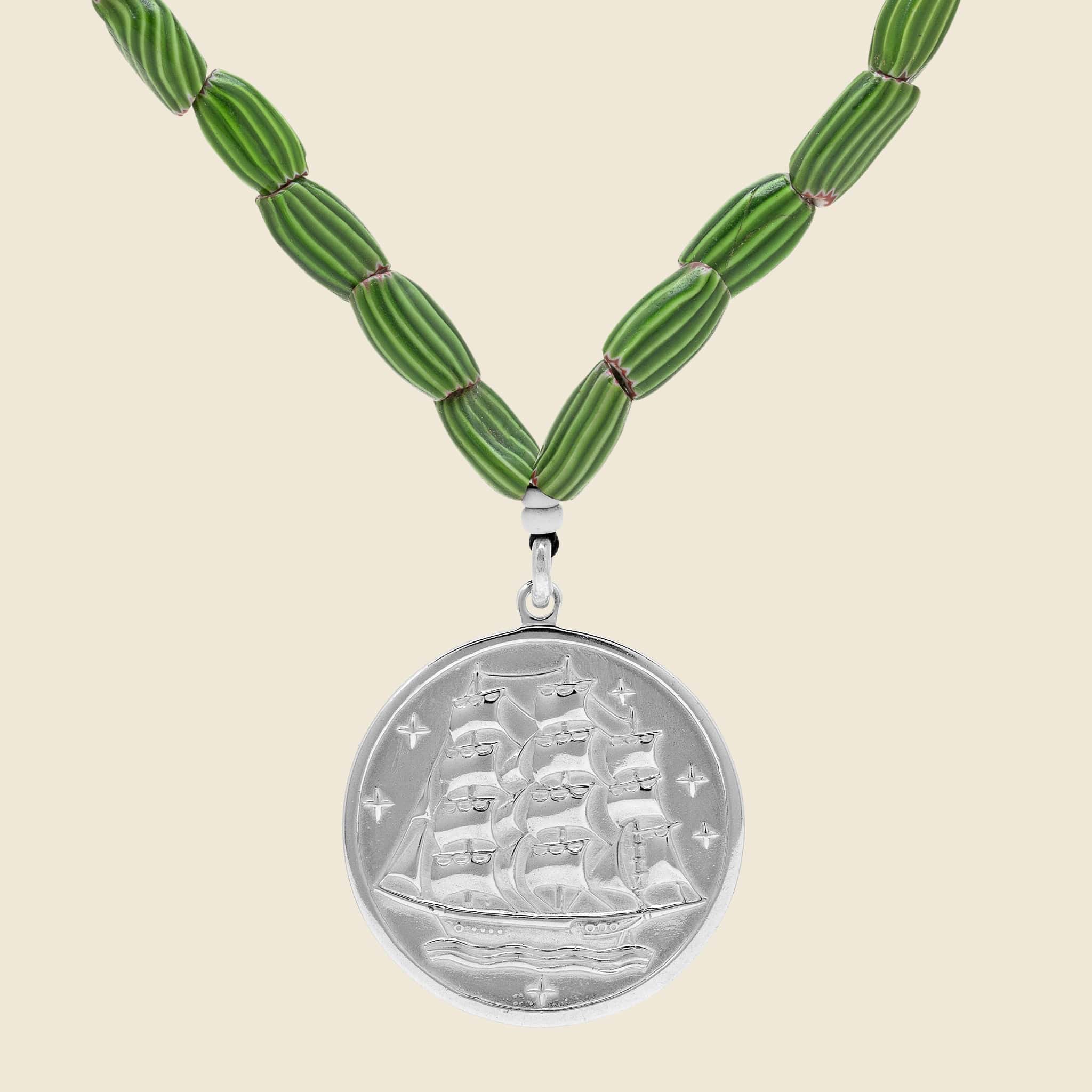 Sterling Silver Ship Necklace