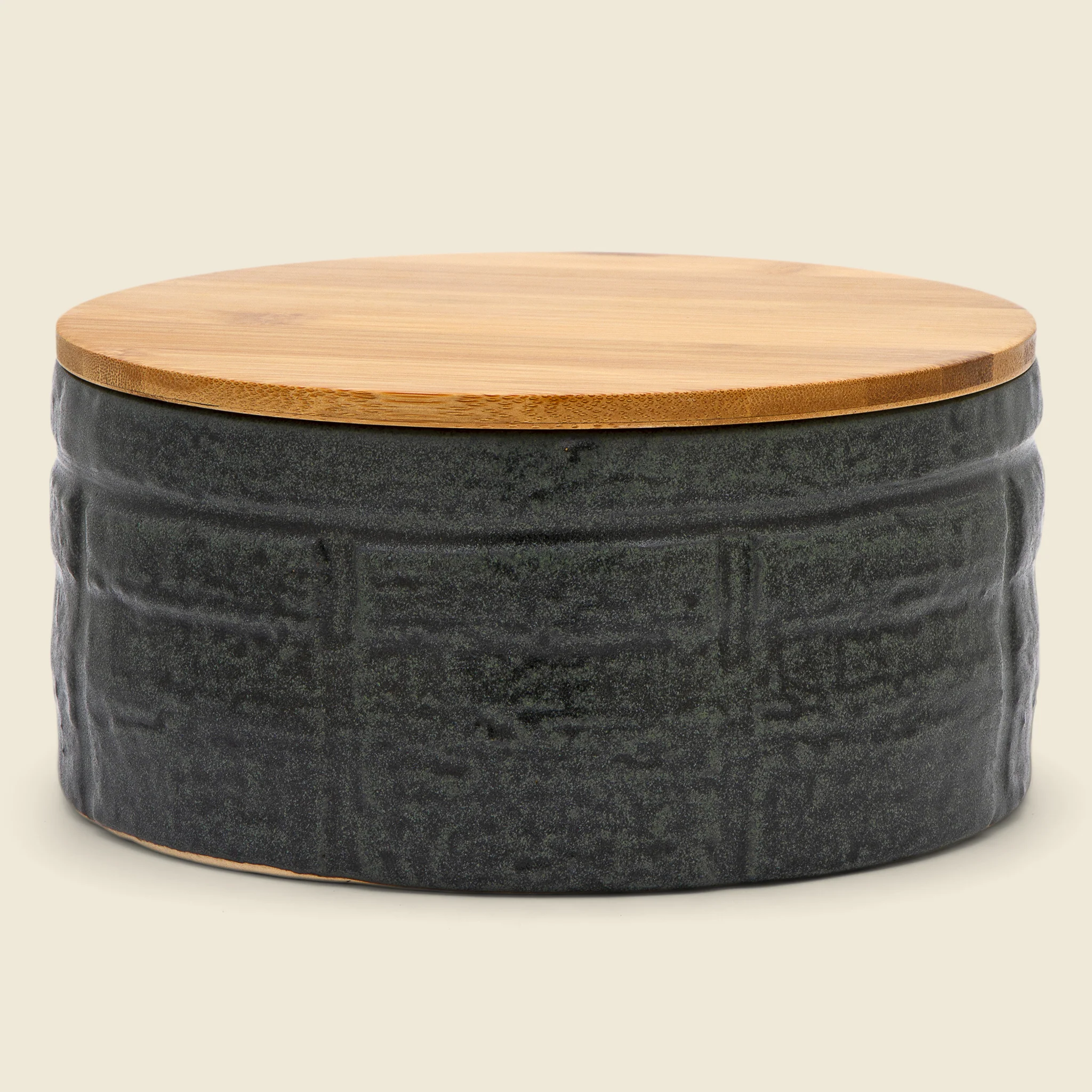 Medium Black Stoneware Canister
