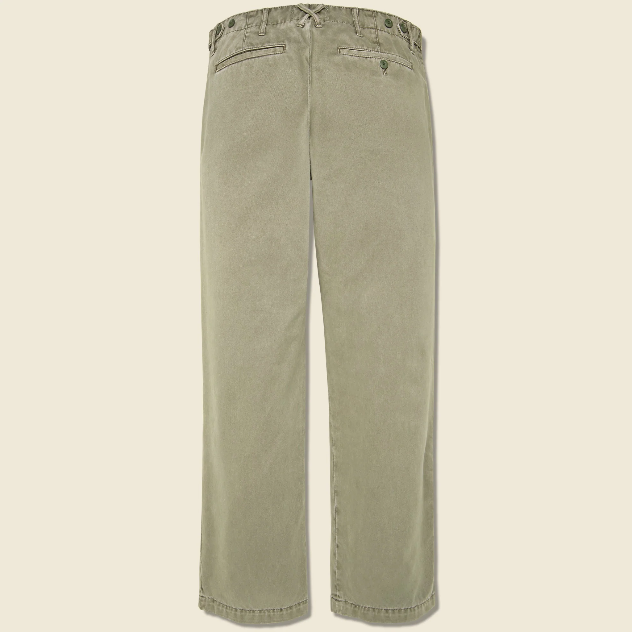 Straight Leg Vintage Wash Chino - Vintage Olive - Image 2