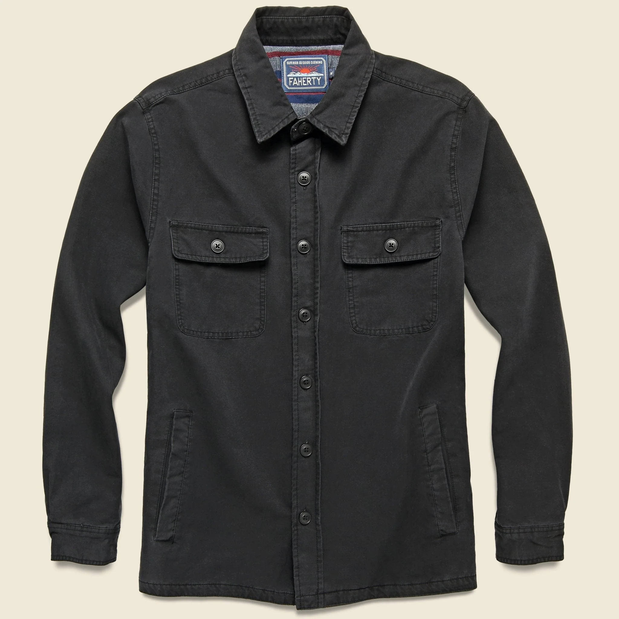 Stretch Blanket Lined CPO Jacket - Washed Black - Image 2